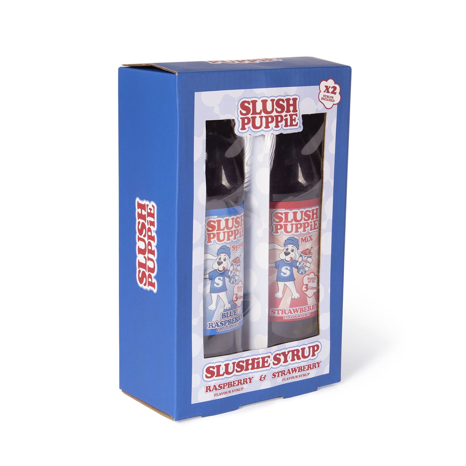 Slush Puppie Syrup Pack of 2 -  Strawberry and Raspberry 