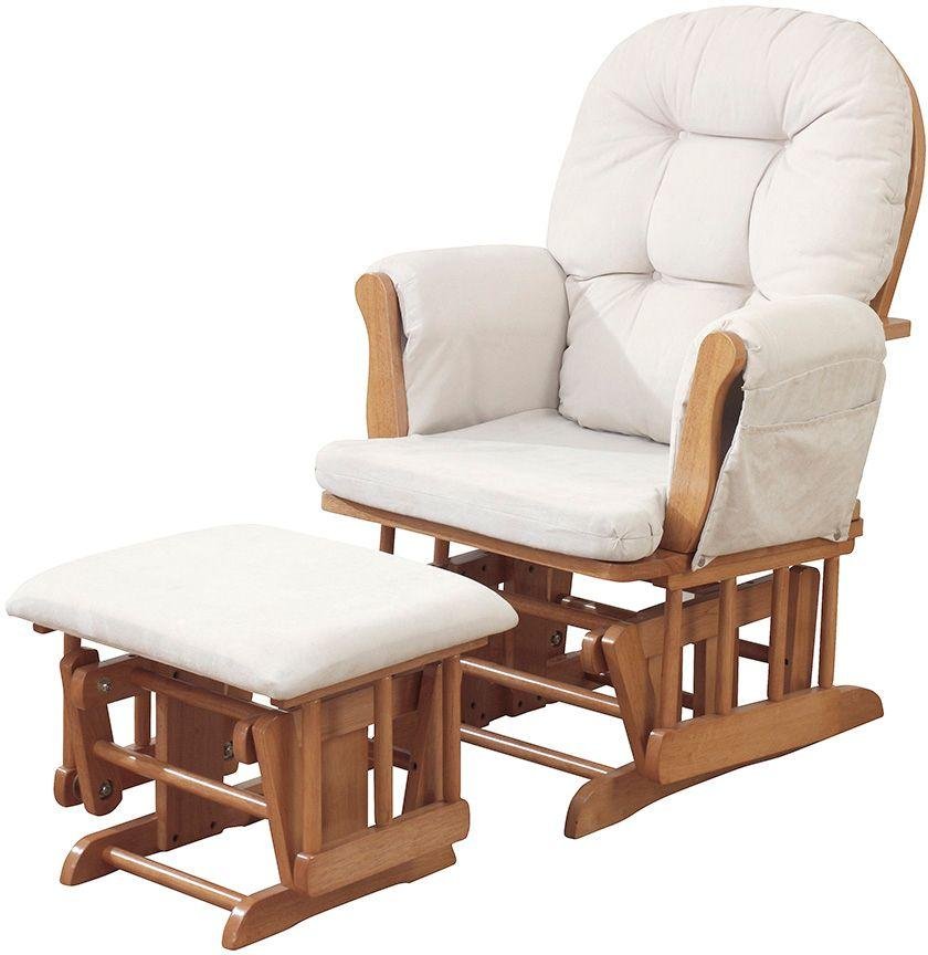 Kub Haywood Glider and Footstool - Beige and Natural