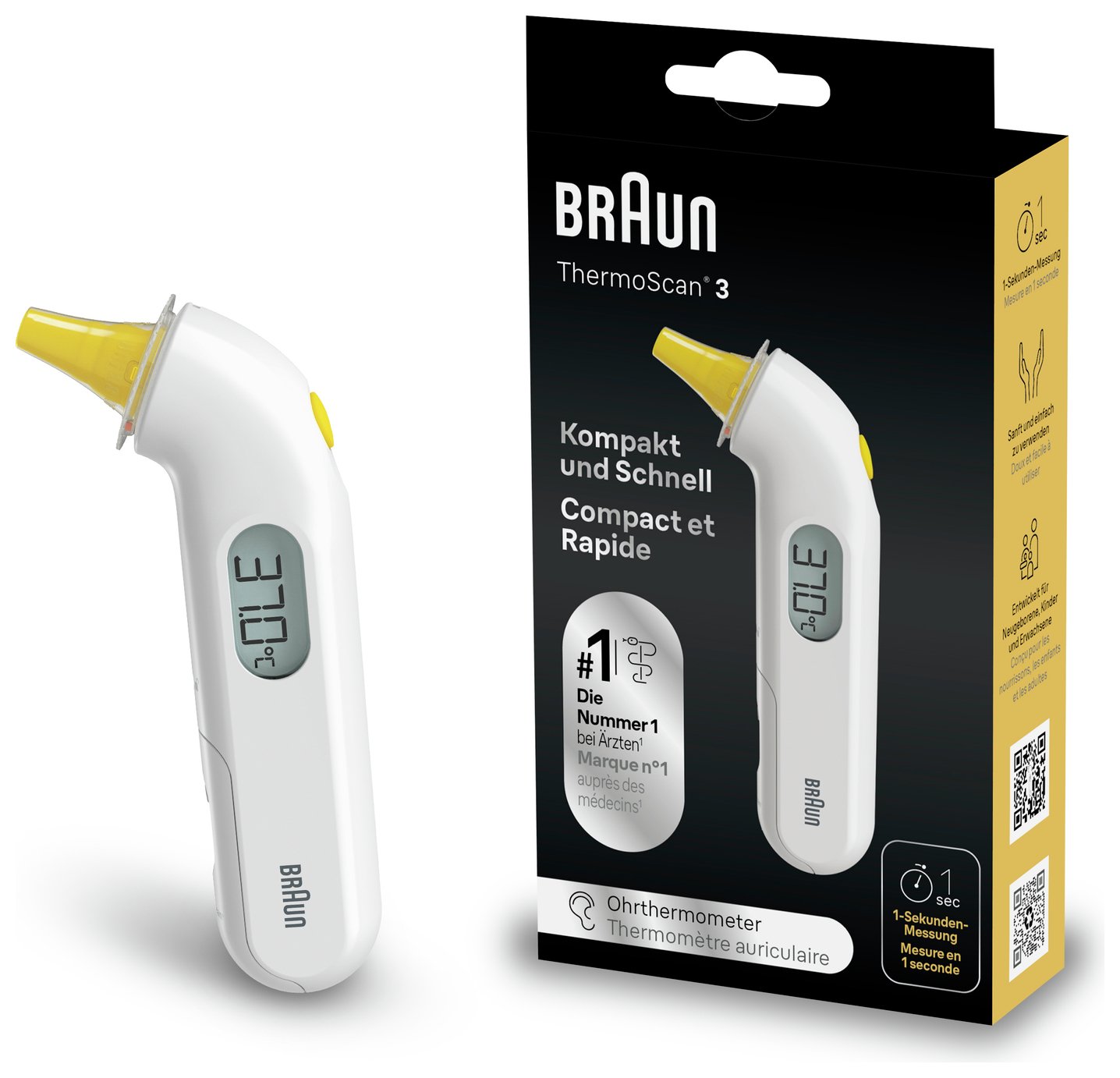 Braun Thermoscan 3 Infrared Ear Thermometer Baby Children Infant Irt3030 Sealed