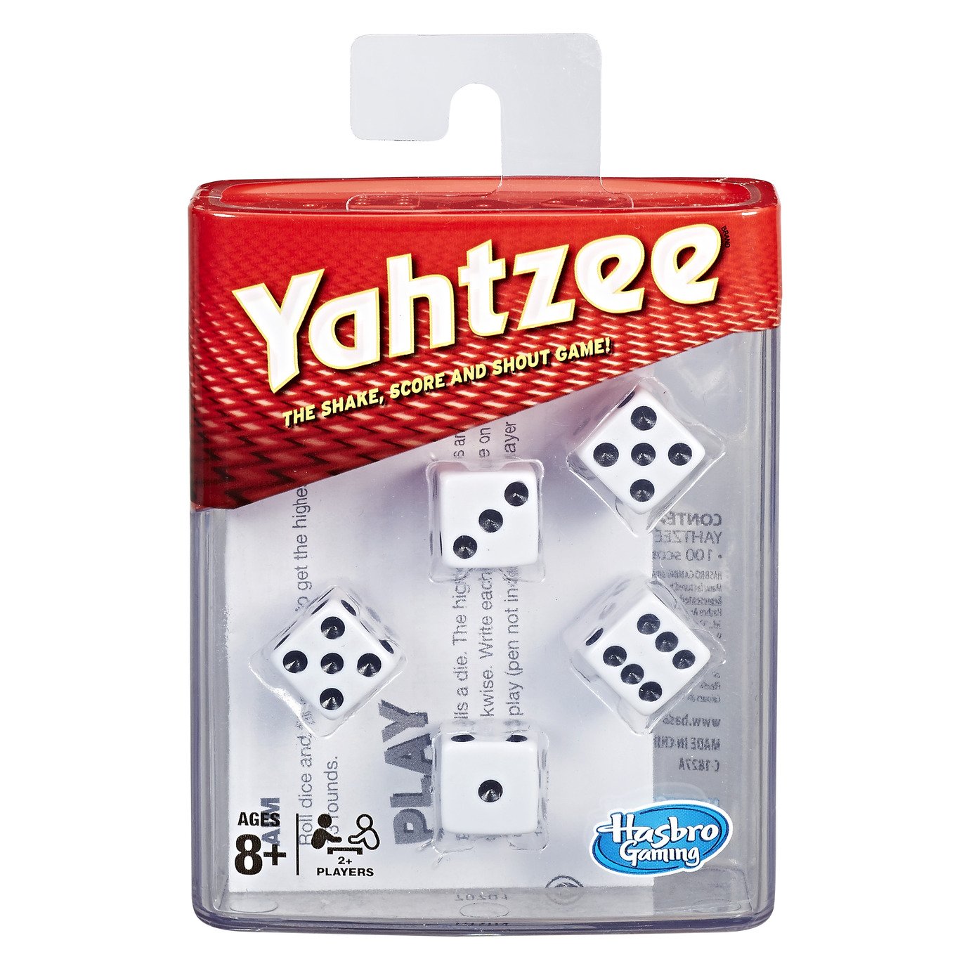 Hasbro Yahtzee Family Fun Dice Rolling Travel Game Shaker 100 Score Sheet Cards