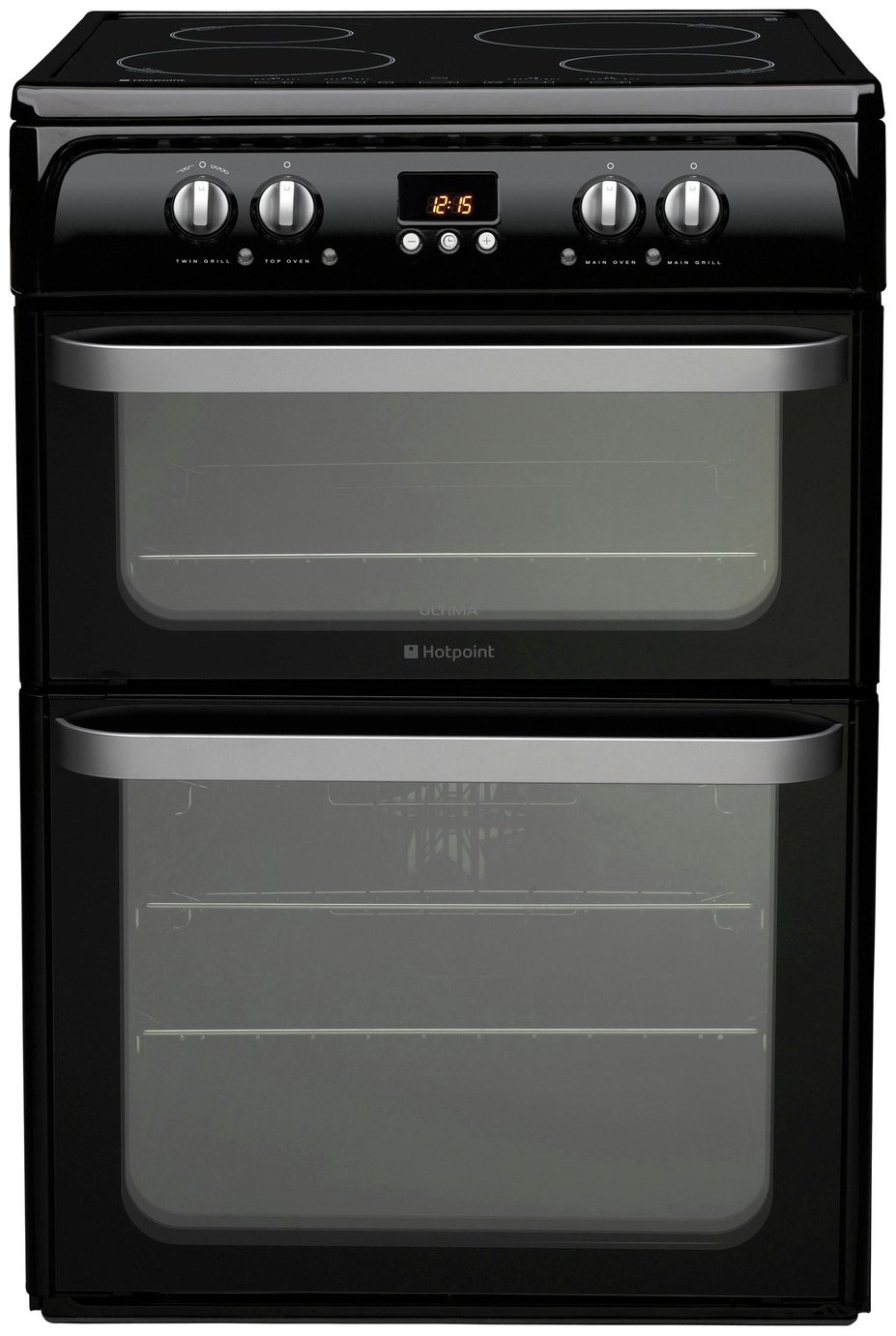 Hotpoint Ultima HUI614 K Freestanding Cooker - Black + Installation