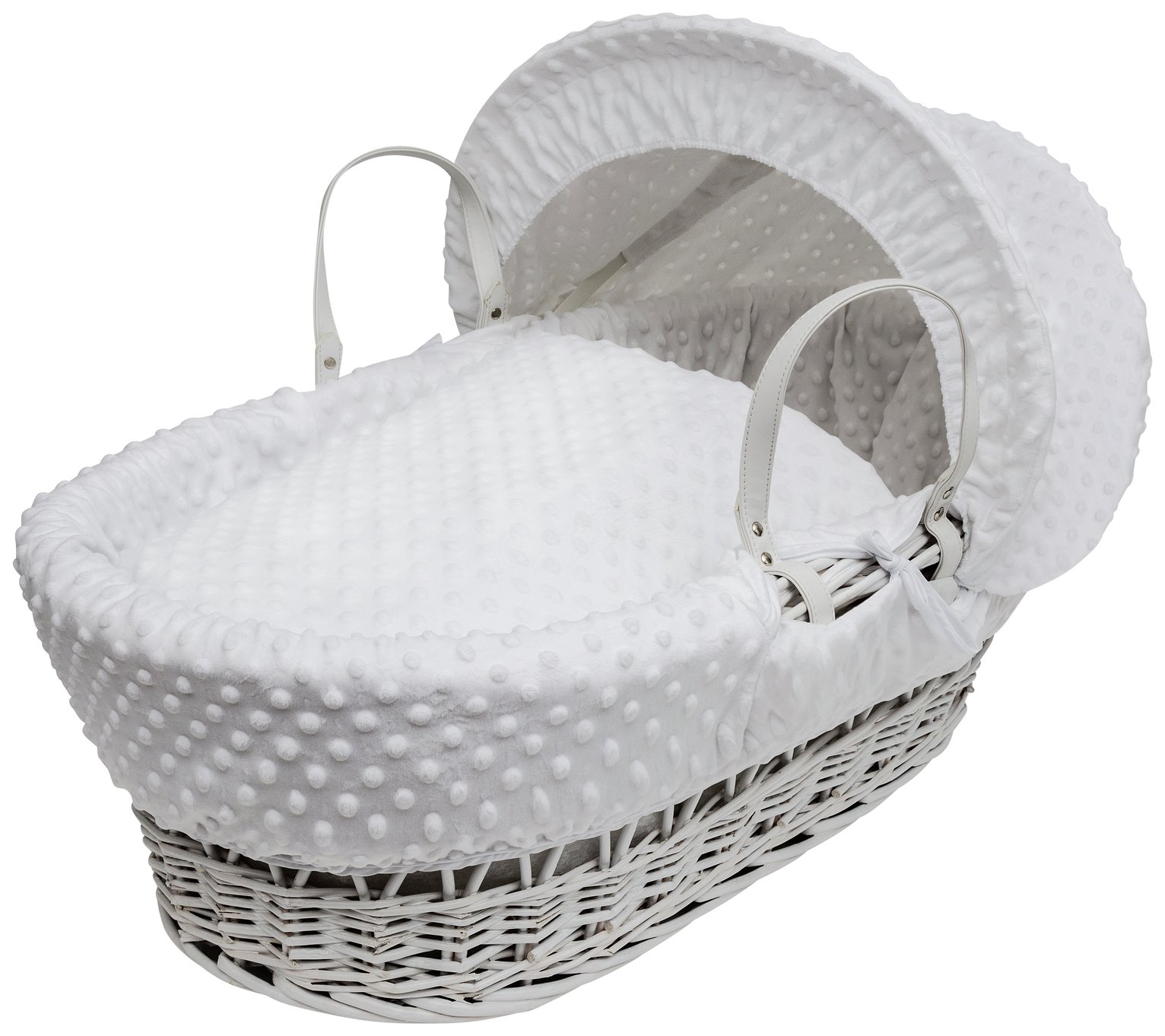 Kinder Valley White Dimple White Wicker Basket