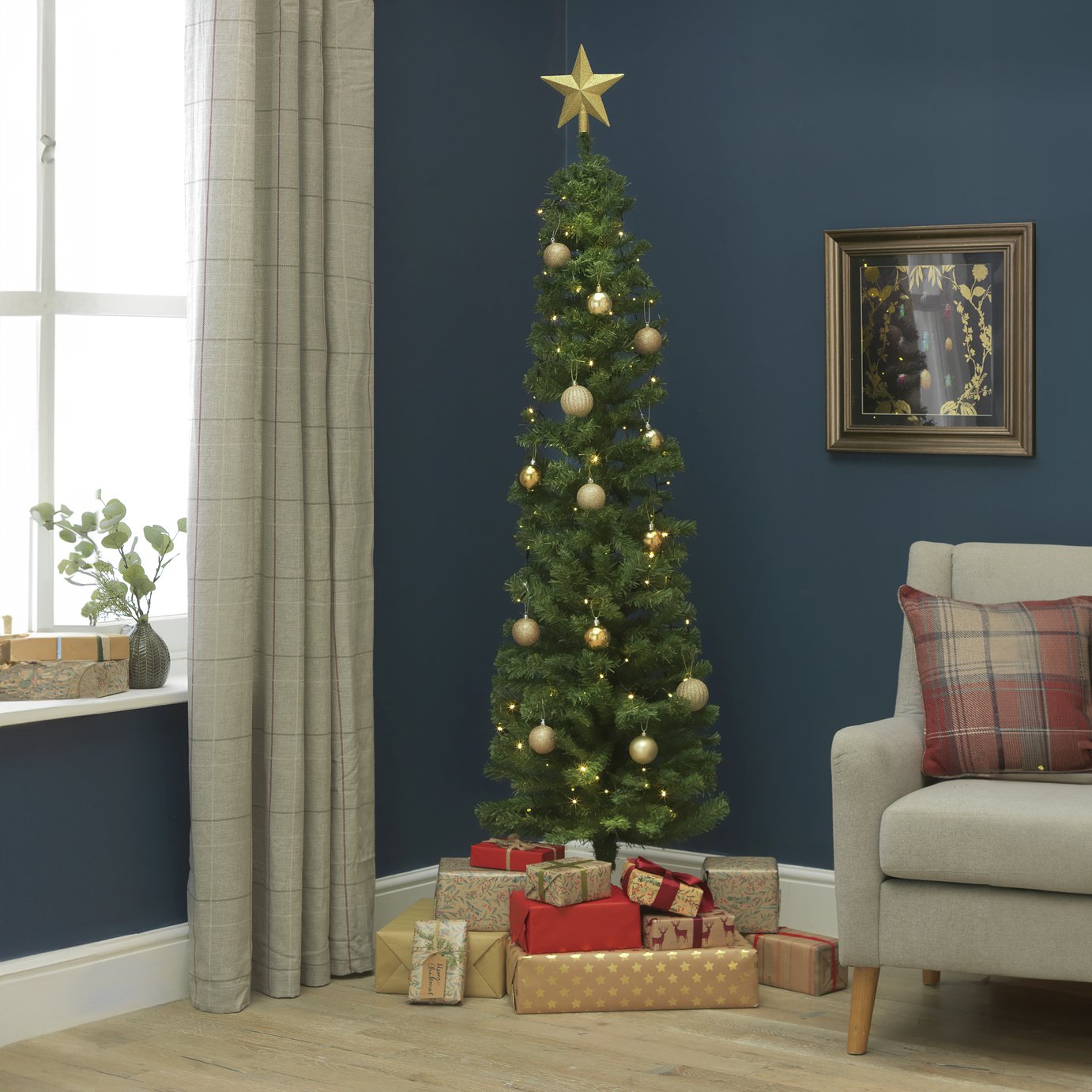 HOME - 6ft Pencil Christmas Tree - Green