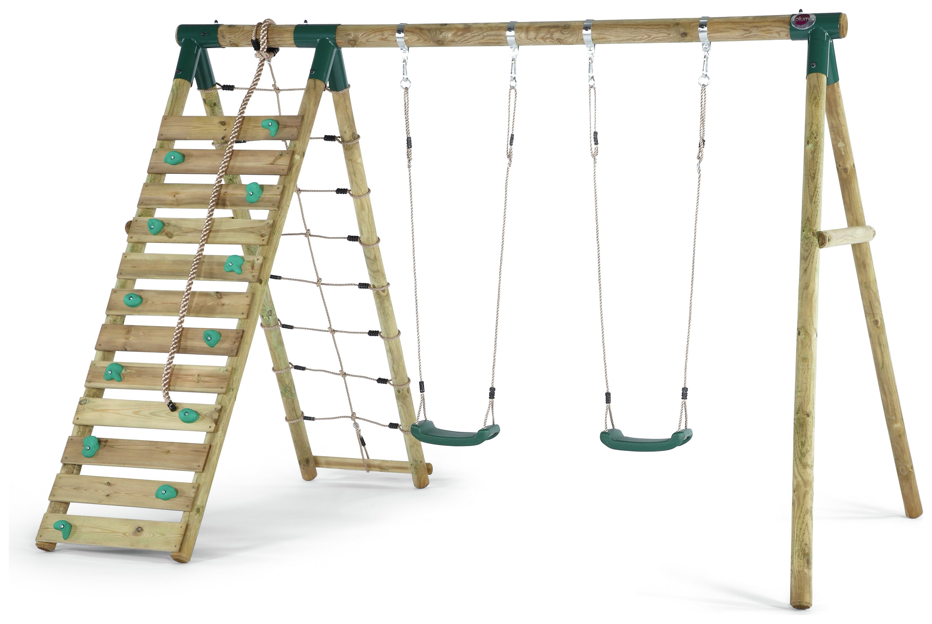 wooden garden swing set and climbing frame