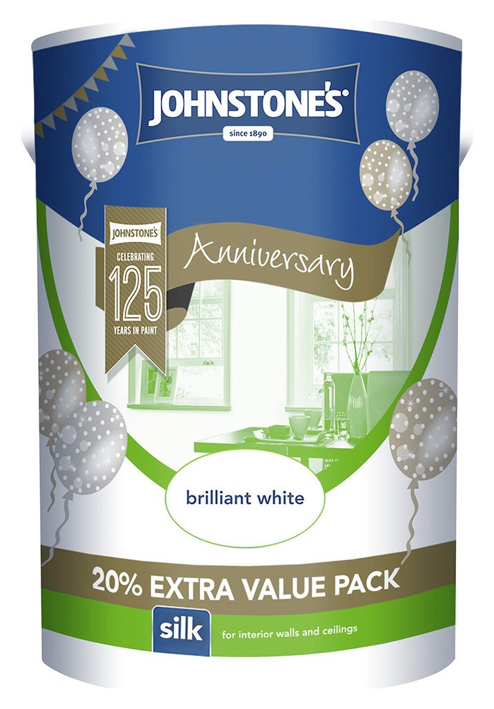 EAN 5010426736334 product image for Johnstones Brilliant White 6L Silk Emulsion | upcitemdb.com