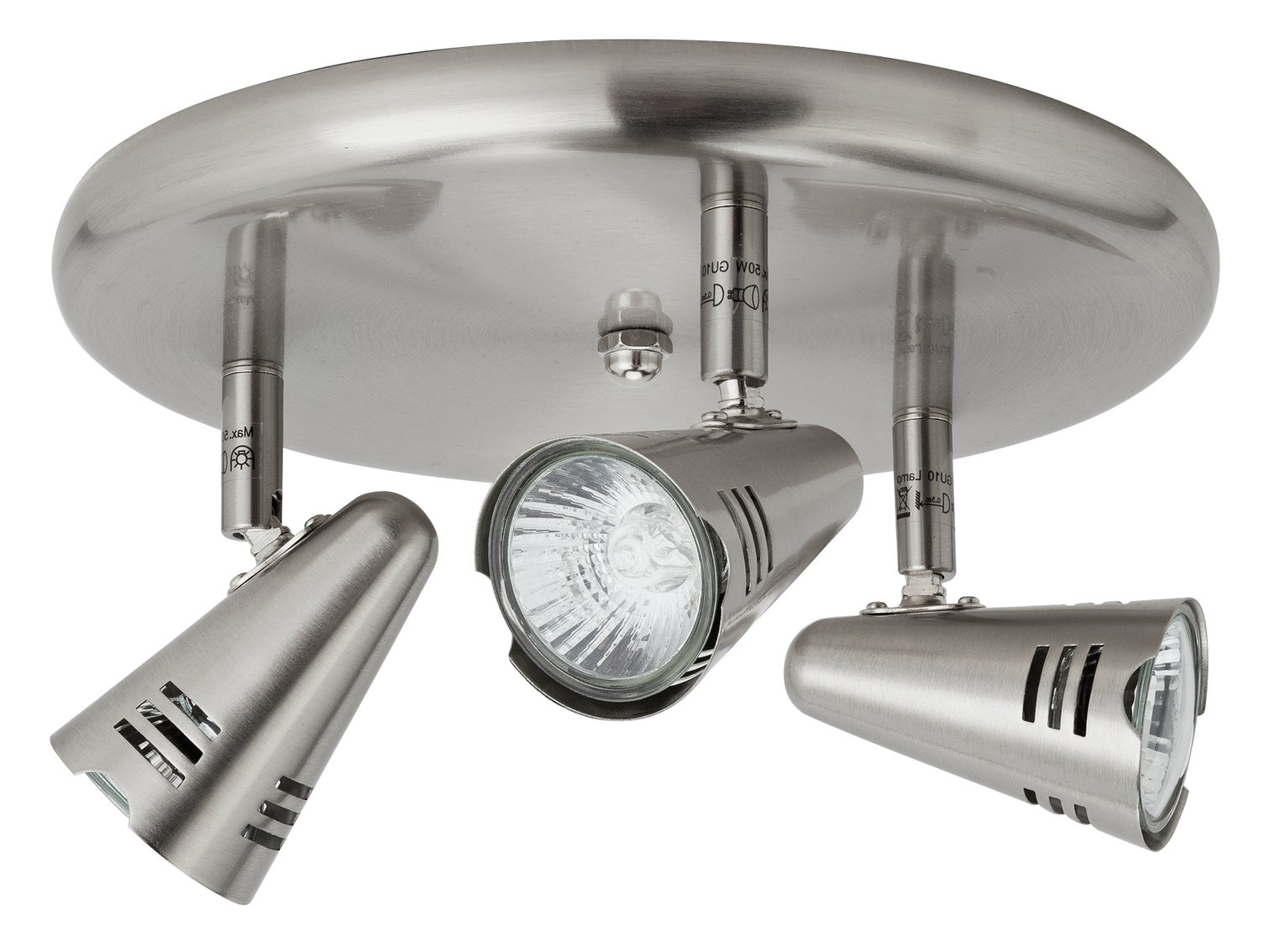 Argos Home - Metza 3 Spotlight Ceiling Plate - Silver