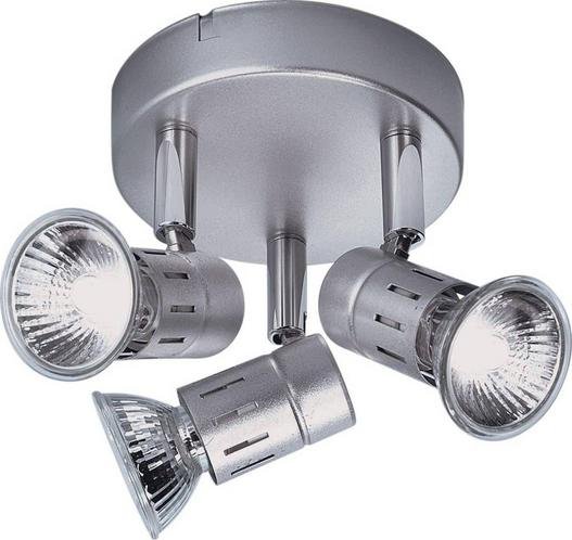 Argos Home - Asber 3 Light Mini Ceiling Plate - Silver