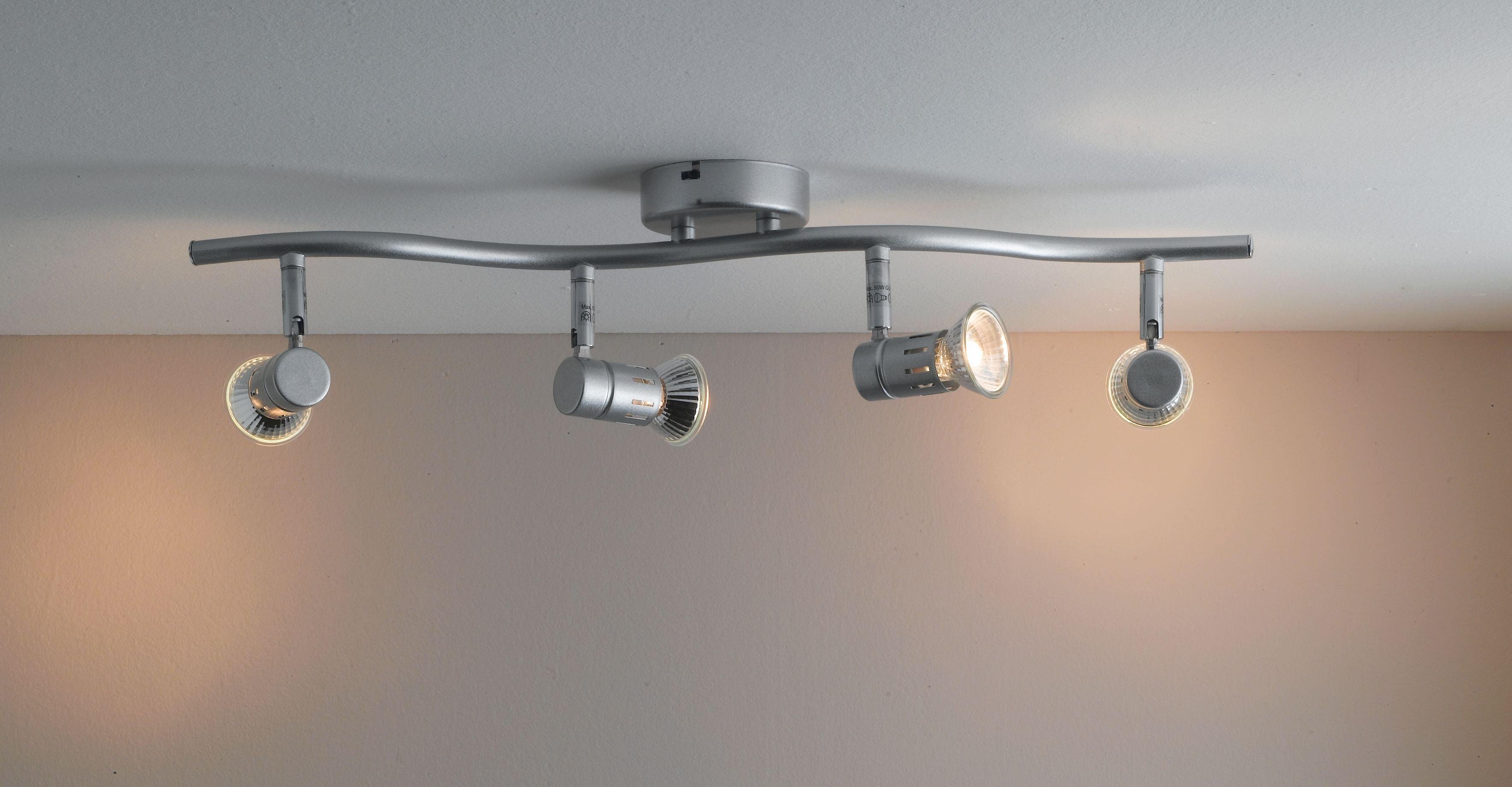 Argos Home Asber 4 Light Wave Ceiling Fitting - Silver
