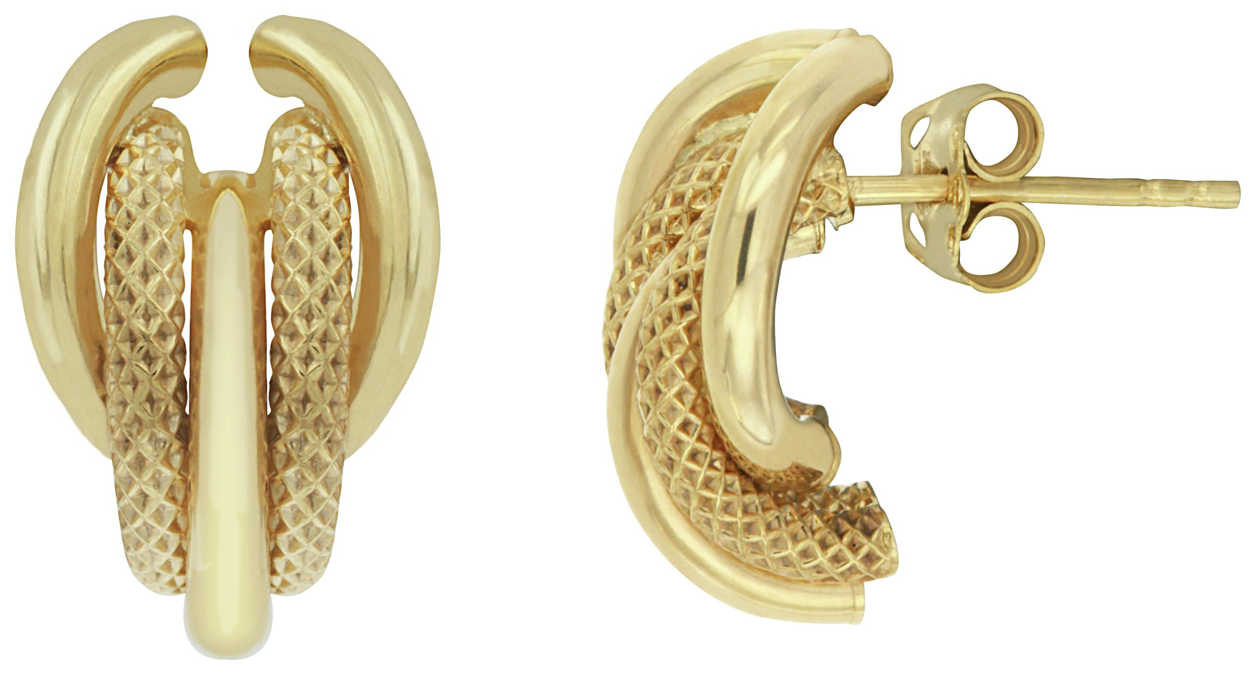EAN 5055860300000 product image for Bracci 9ct Gold Textured Stud Earrings | upcitemdb.com