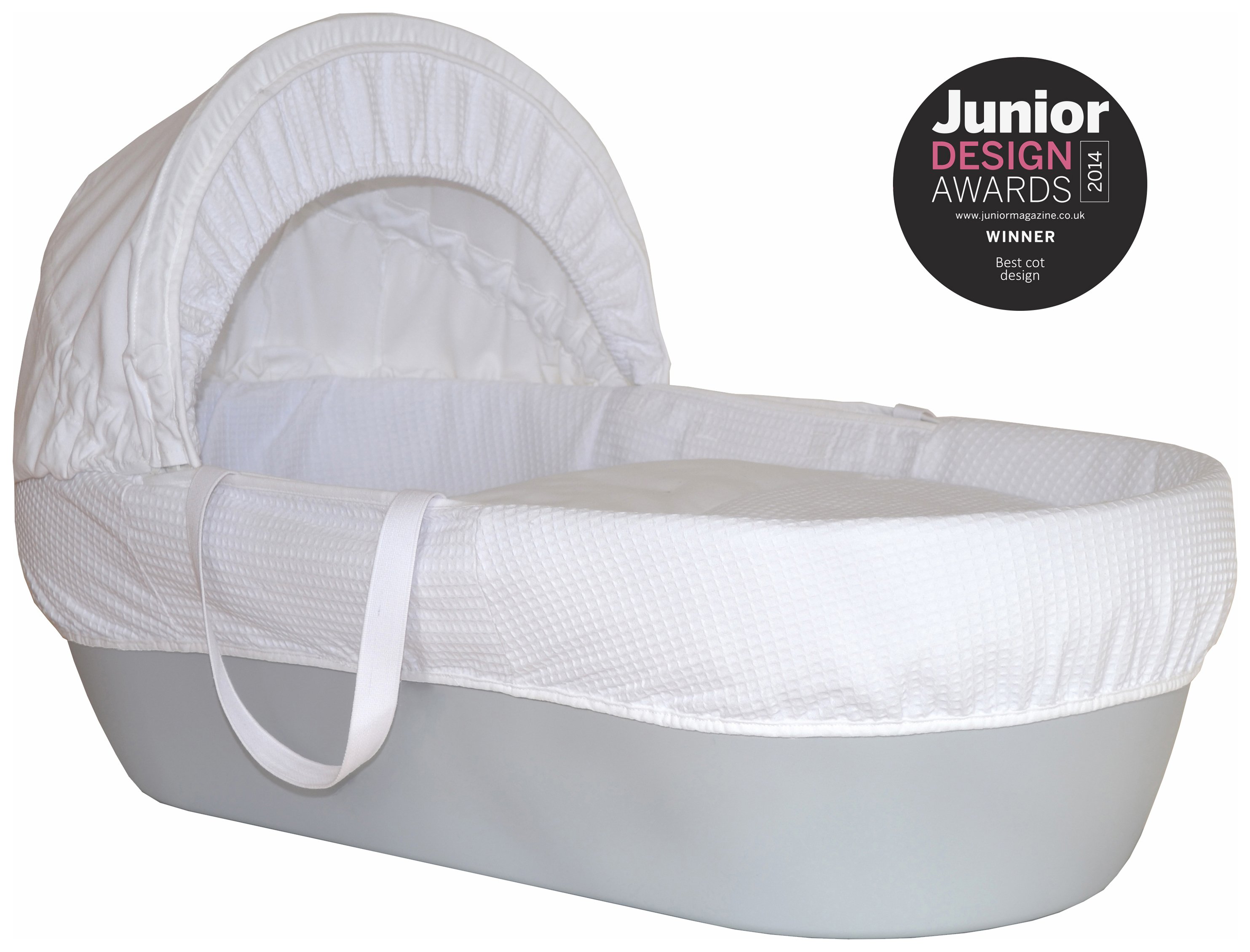 Shnuggle Moses Basket with Covers & Mattress - Grey
