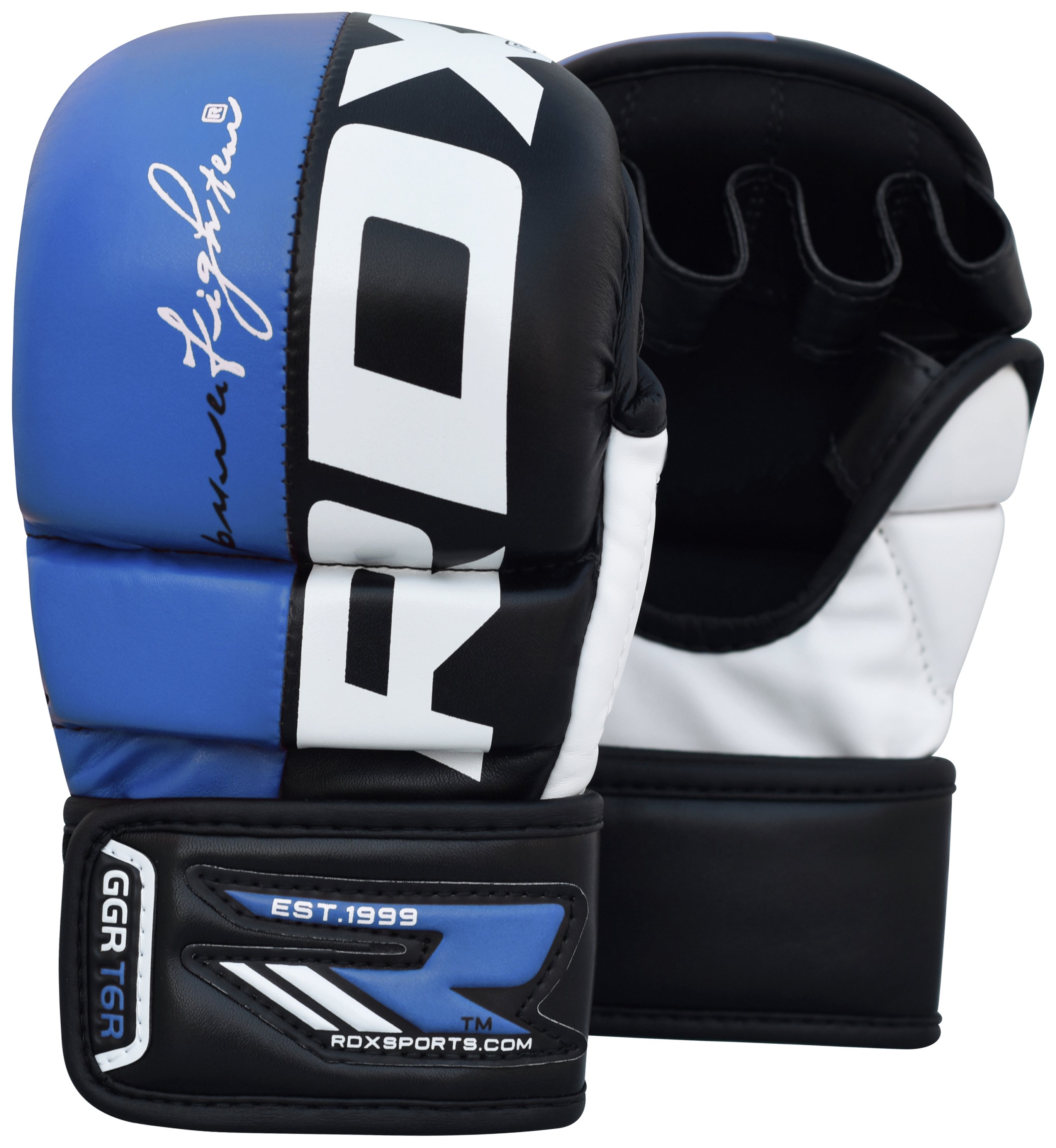 RDX Large to XLarge Mixed Martial Arts Training Gloves -Blue