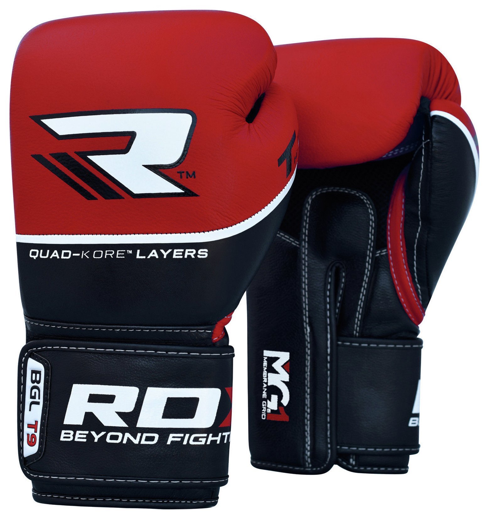 RDX Quad Kore 12oz Boxing Gloves - Red.