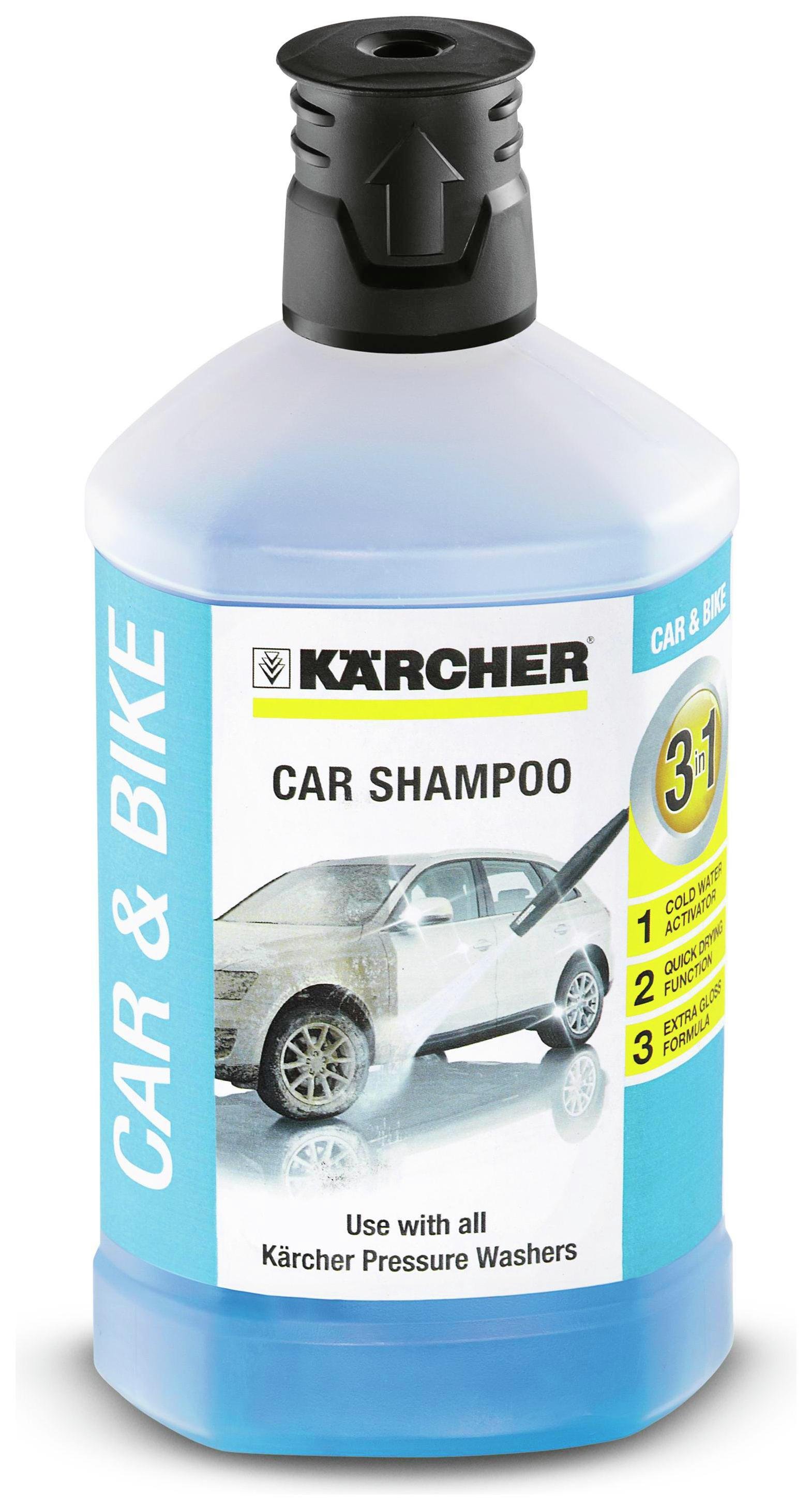 Kärcher 1l, 3-in-1 Car Shampoo Plug And Clean - Pressure Washer Detergent