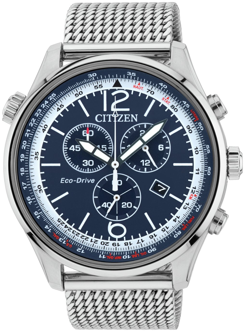 Citizen Eco-Drive Men's Stainless Steel Chronograph Watch (5385878 Citizen Stainless Steel Watch Eco Drive