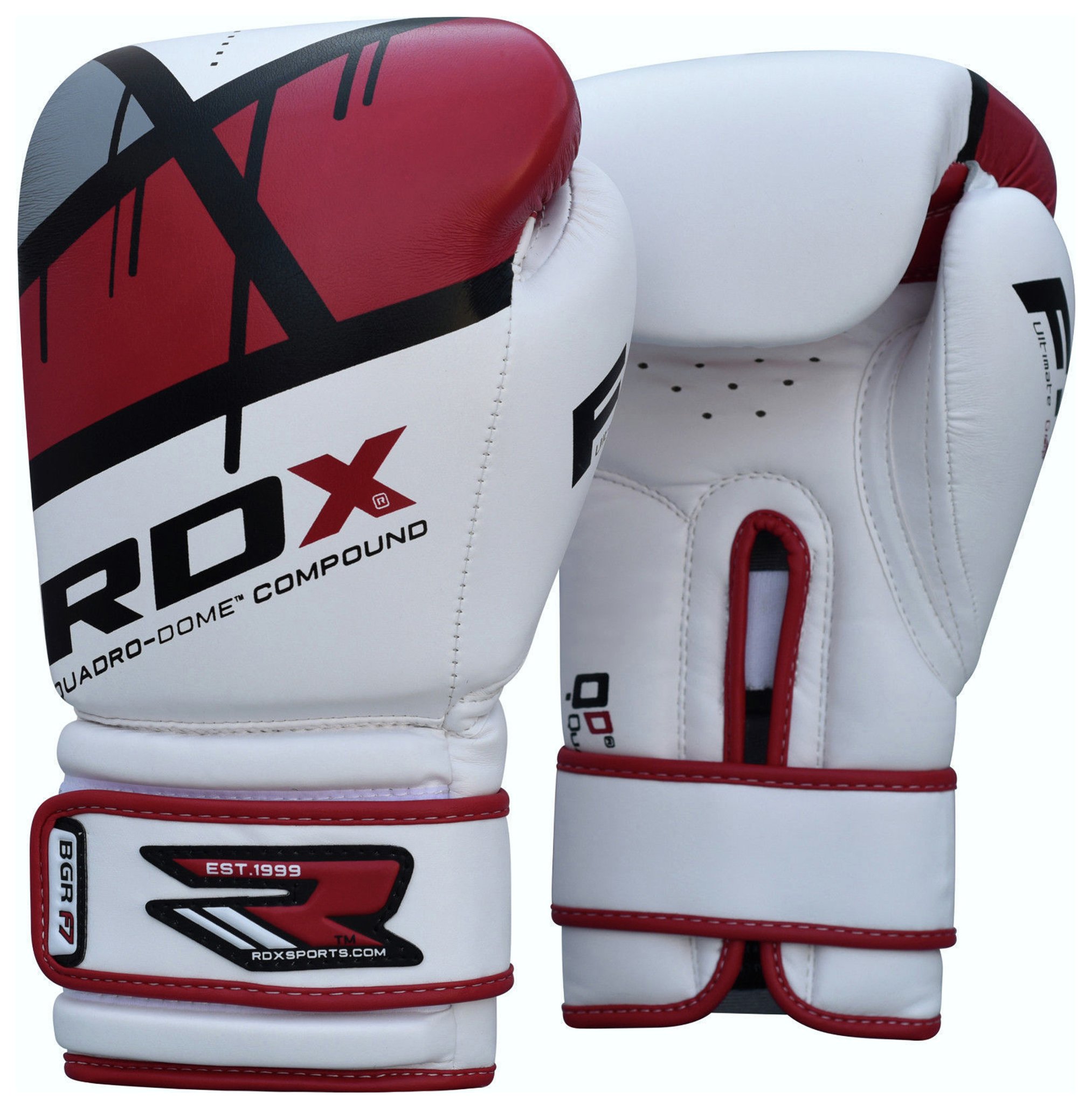 RDX Synthetic 12oz Leather Boxing Gloves - Red