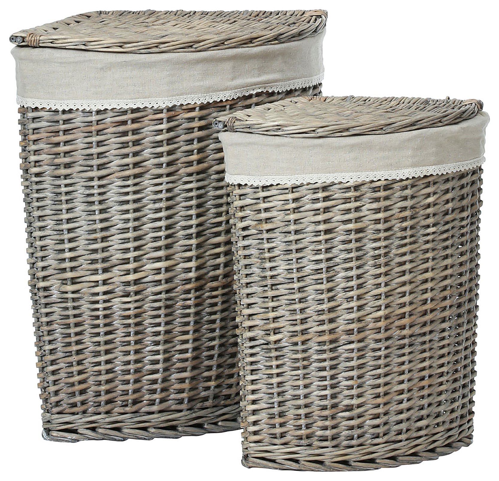 Premier Housewares - Set of 2 Mesa Willow Laundry Baskets
