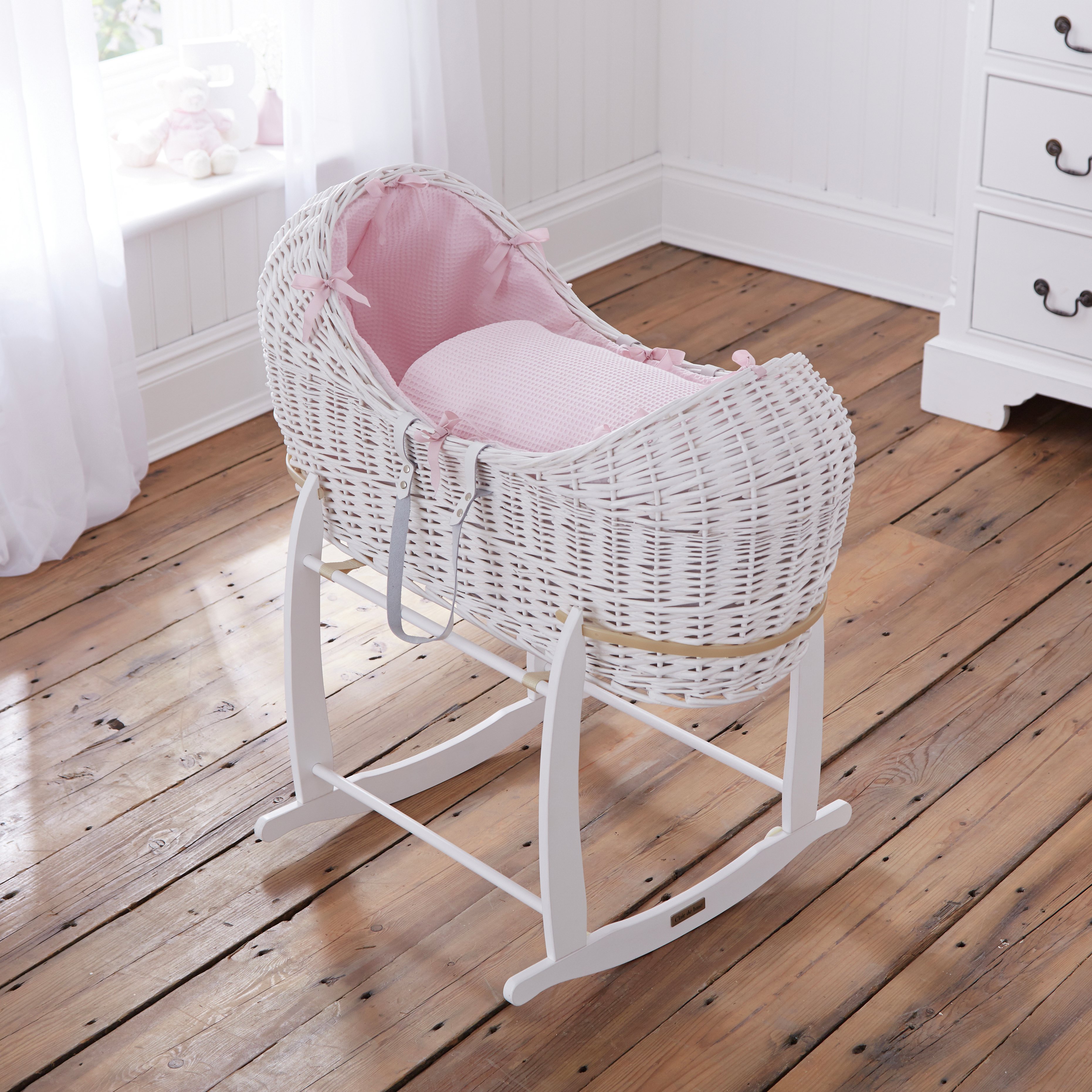 Clair de Lune Waffle Pink Noah Pod - White