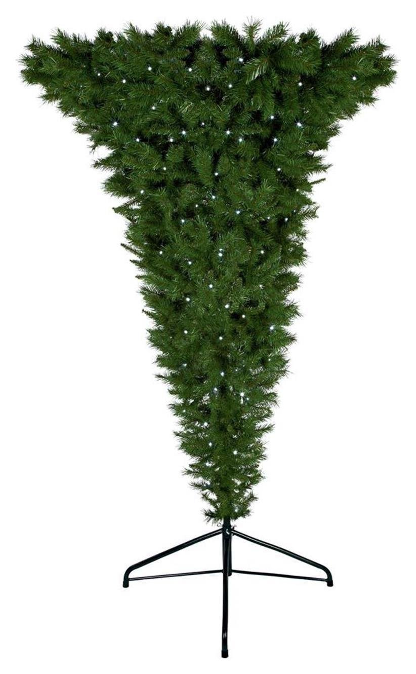 7ft Pre-Lit Upside Down Christmas Tree - Green