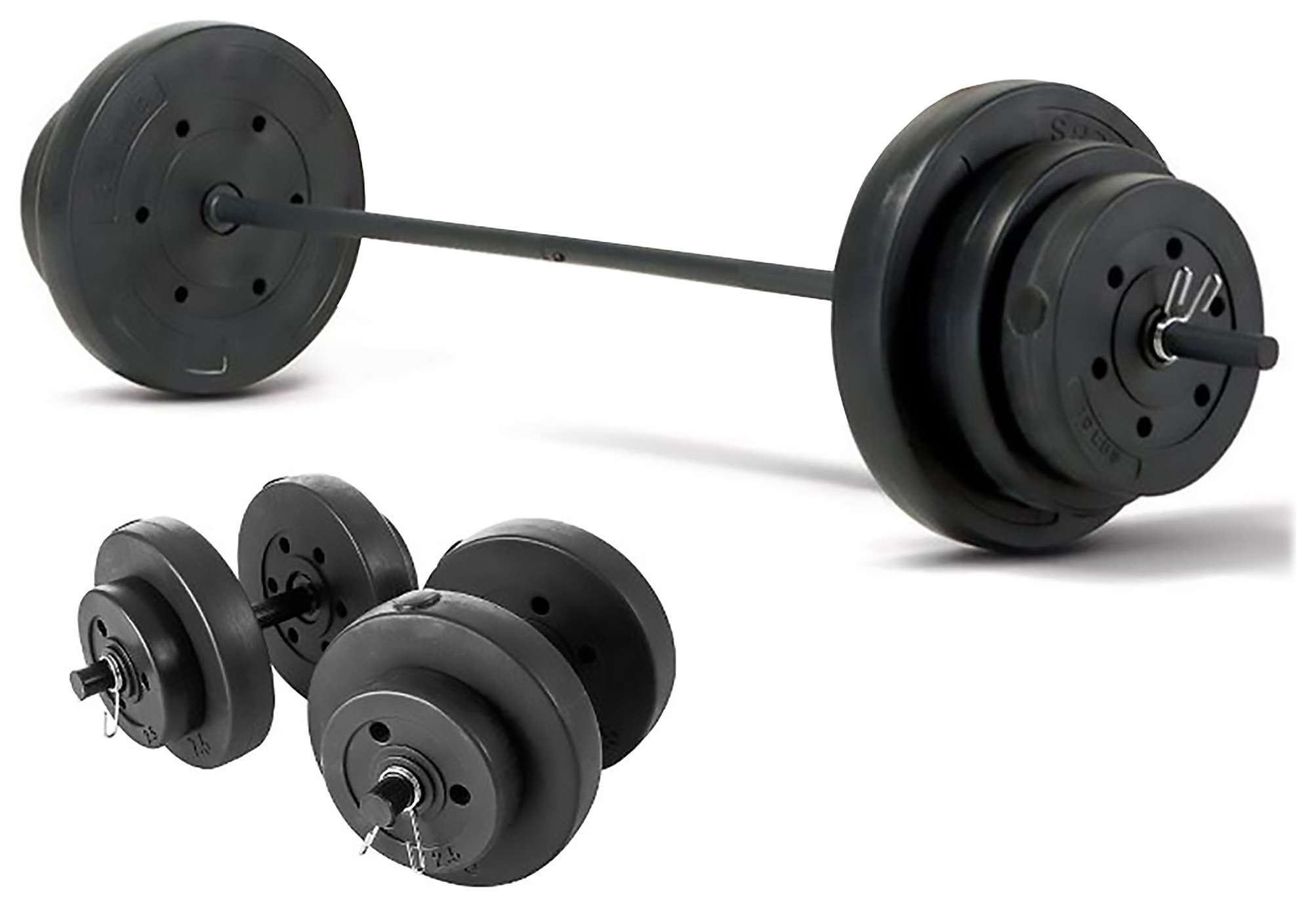 Marcy 50kg Barbell & Dumbbell Weight Set