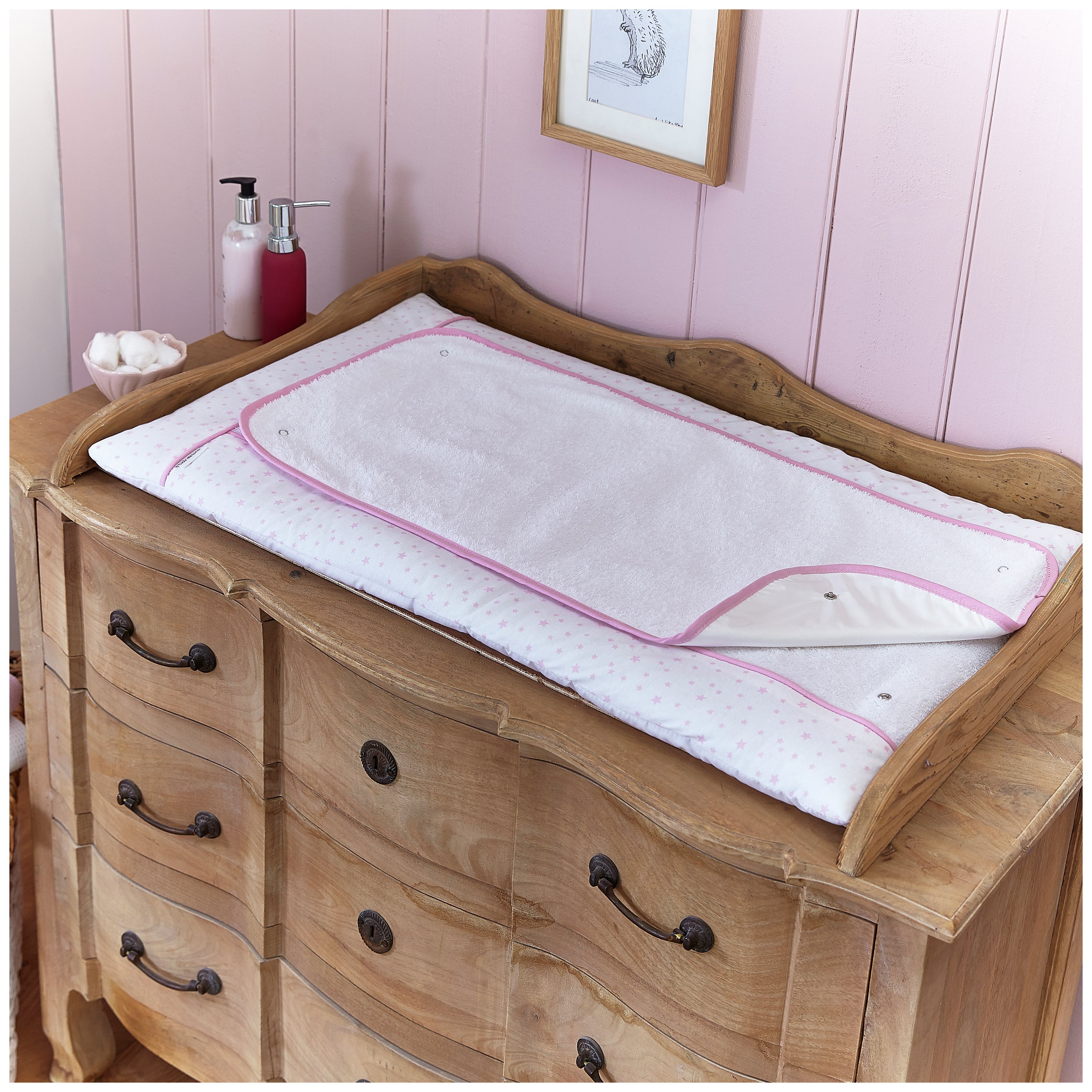 Clair De Lune Stars Changing Mat - Pink