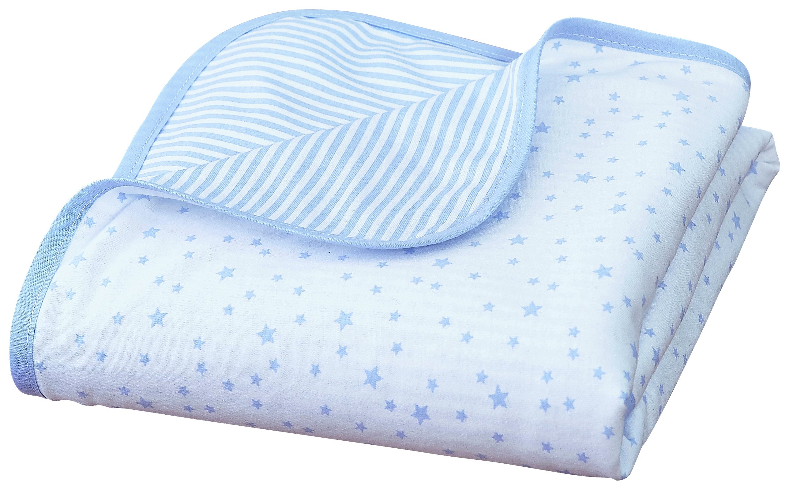 Clair De Lune Stars & Stripes Cot Blanket -  Blue