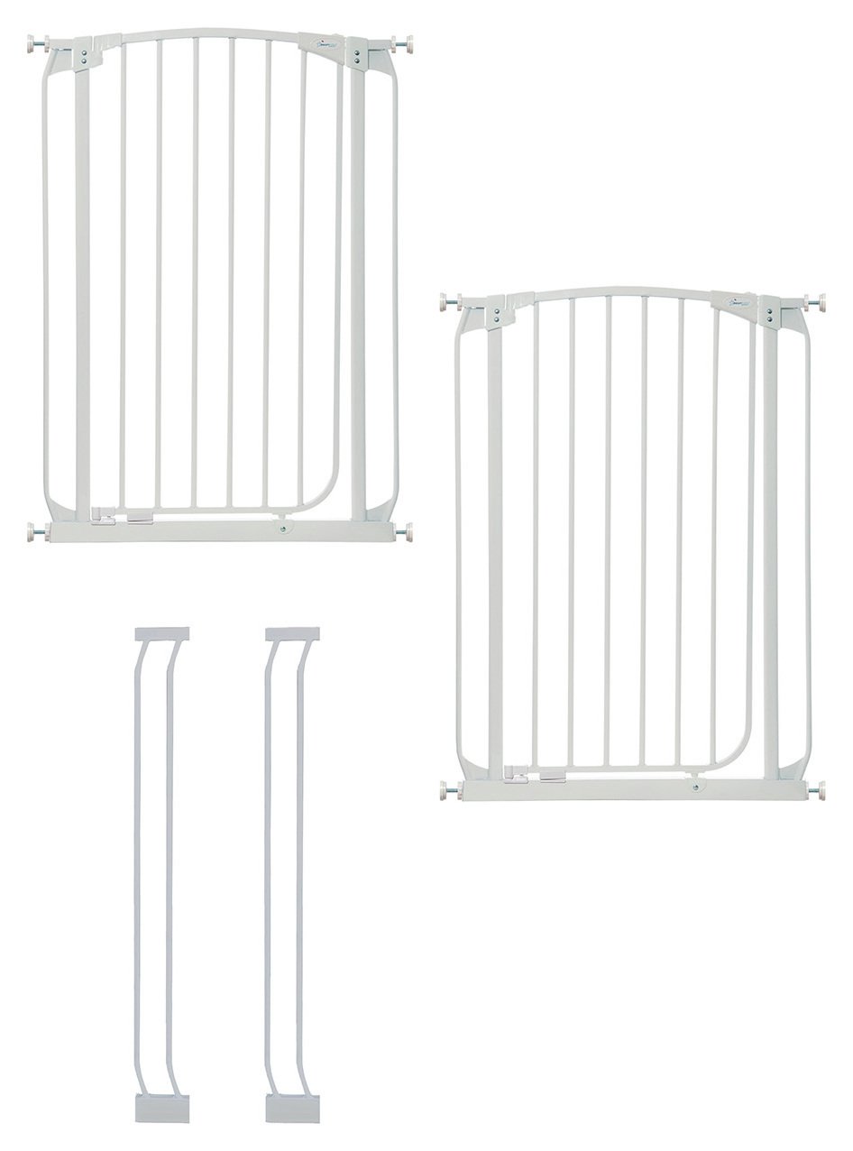 Dreambaby® Chelsea Tall Auto-Close White Gates & Extensions