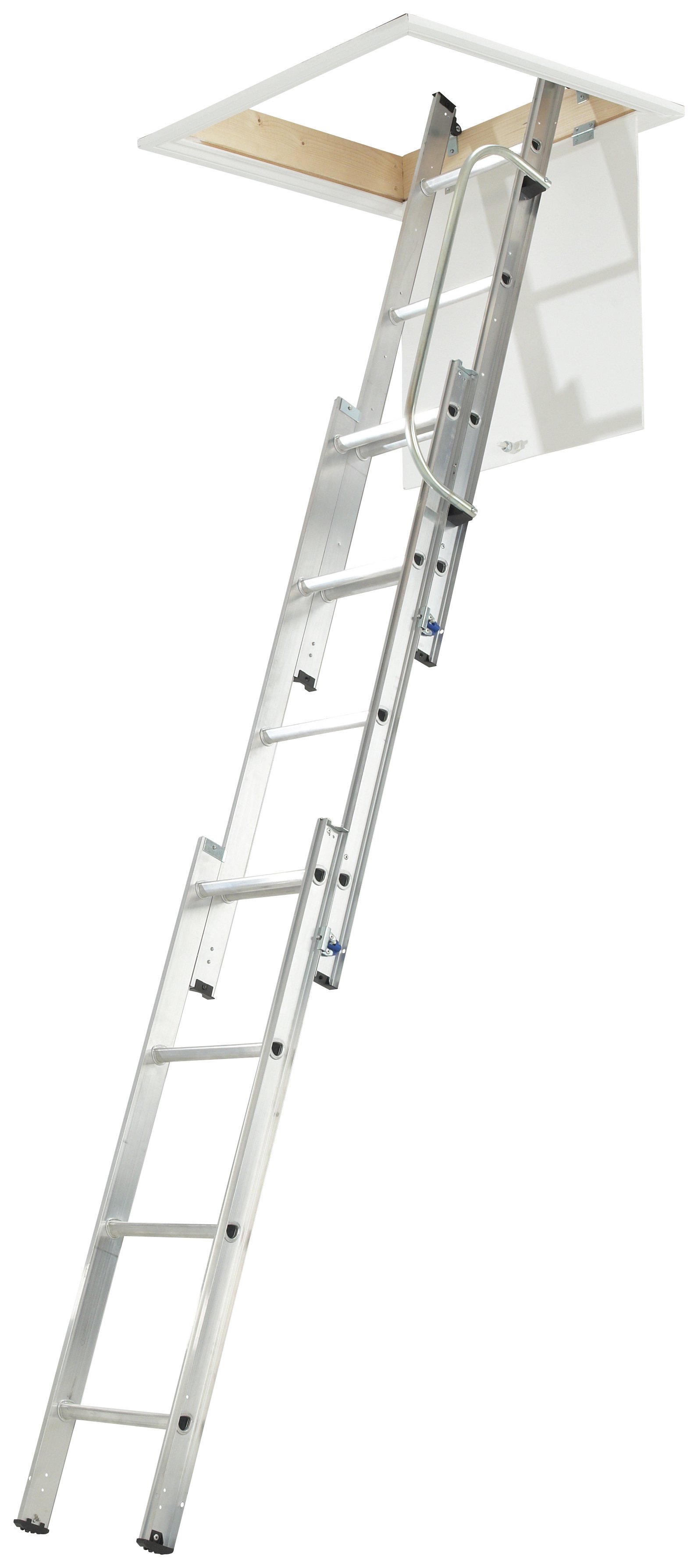 EAN 5010845330014 product image for Abru Domestic Aluminium 3 Section Loft Ladder with Handrail | upcitemdb.com