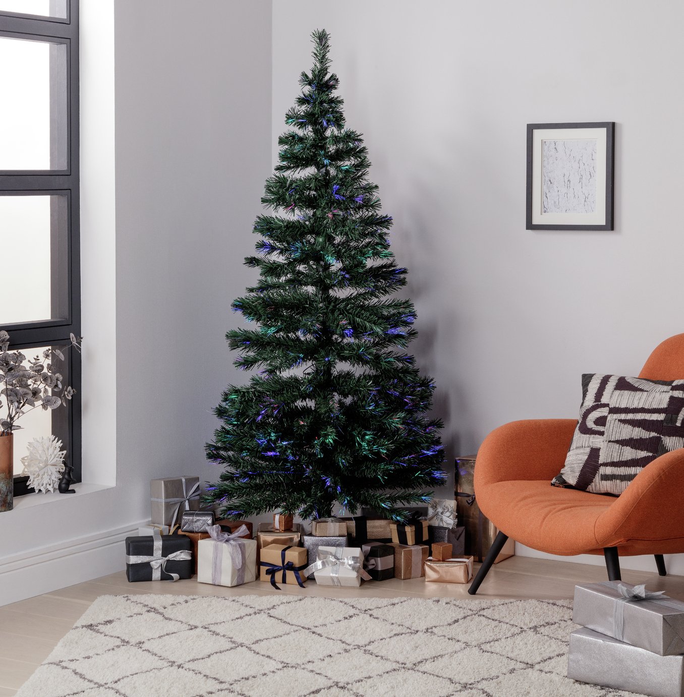 Argos Home 6ft Fibre Optic Christmas Tree - Green