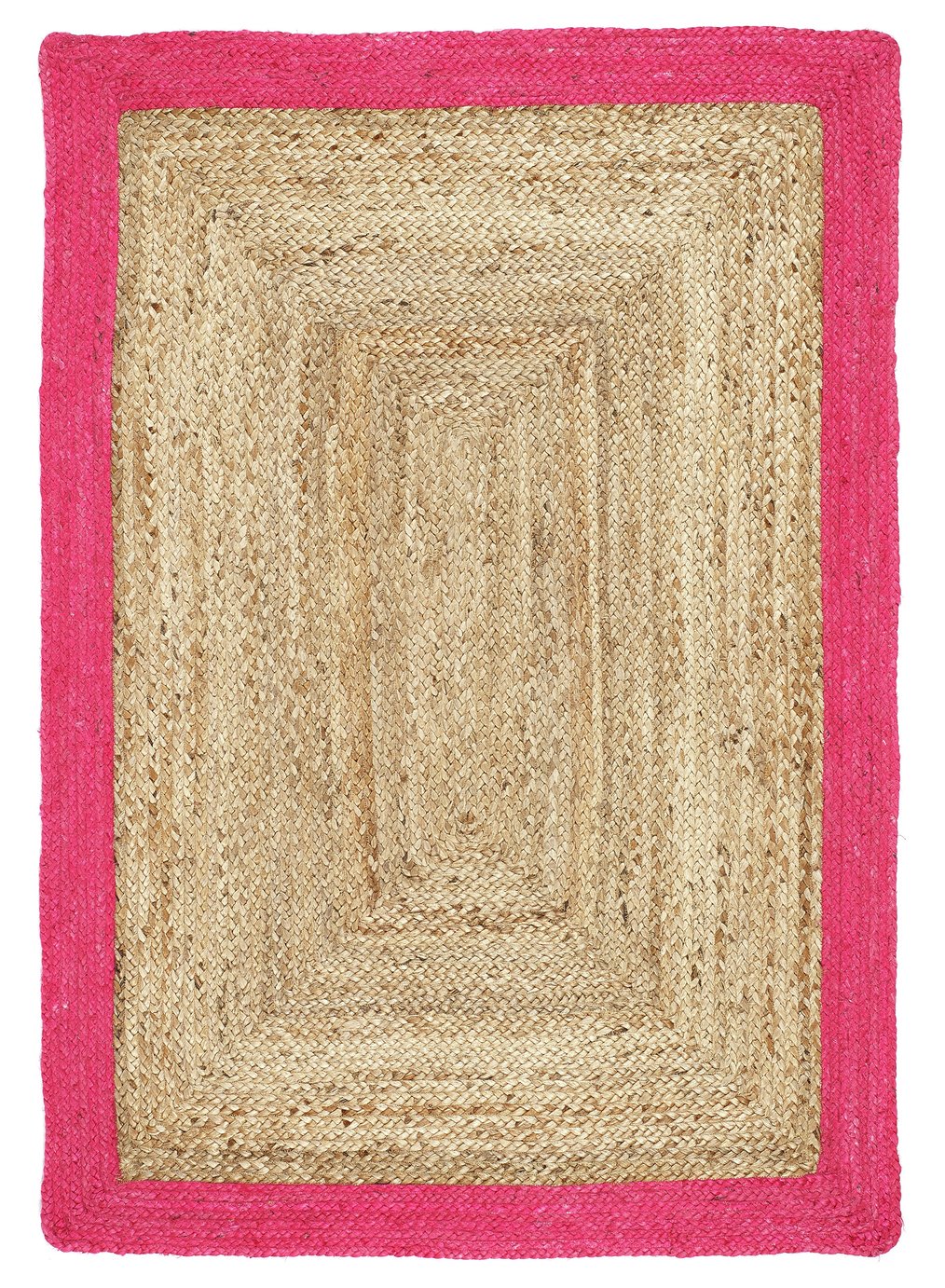 Origins Jute Border Rug - 120x170cm - Pink