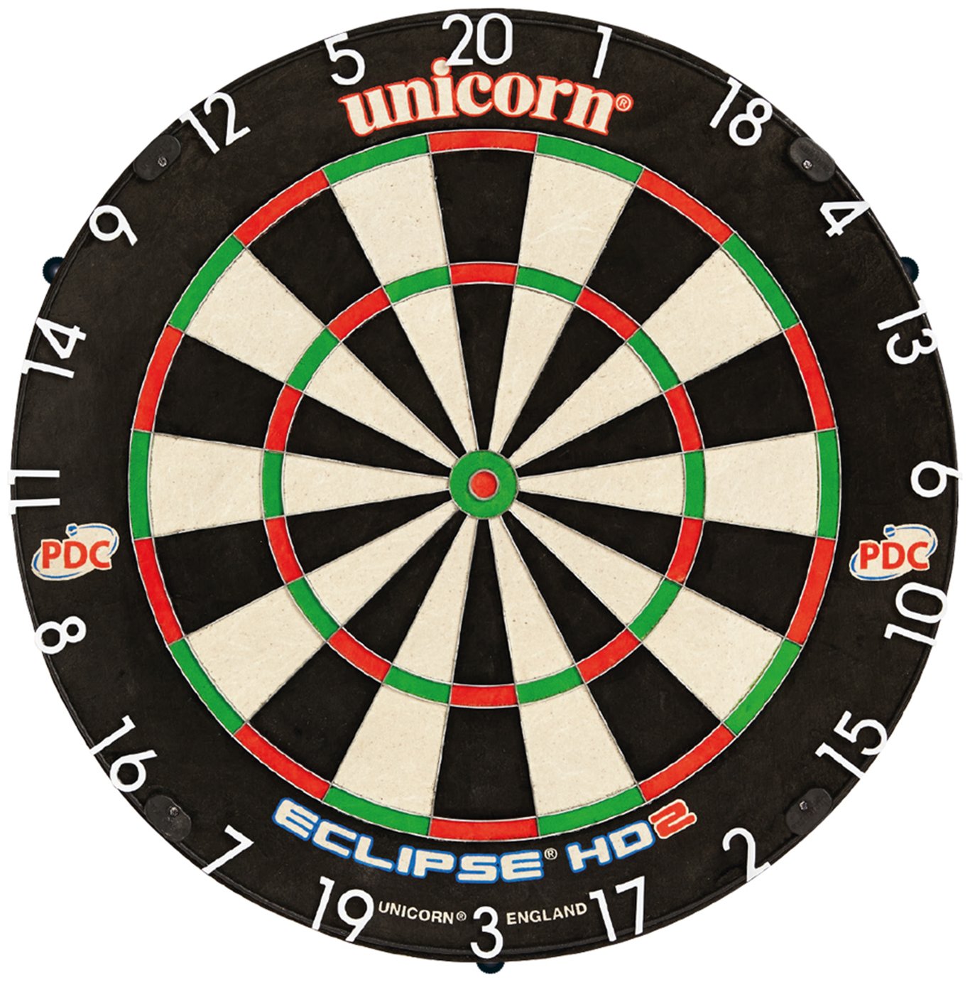Eclipse Hd2 Unicorn Dartboard High Visibility Numbers Ultra Slim Wires