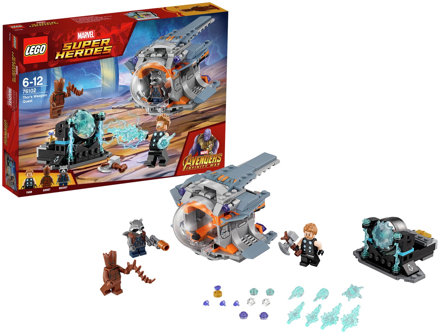 LEGO Marvel Avengers Thor's Weapon Quest Toy - 76102