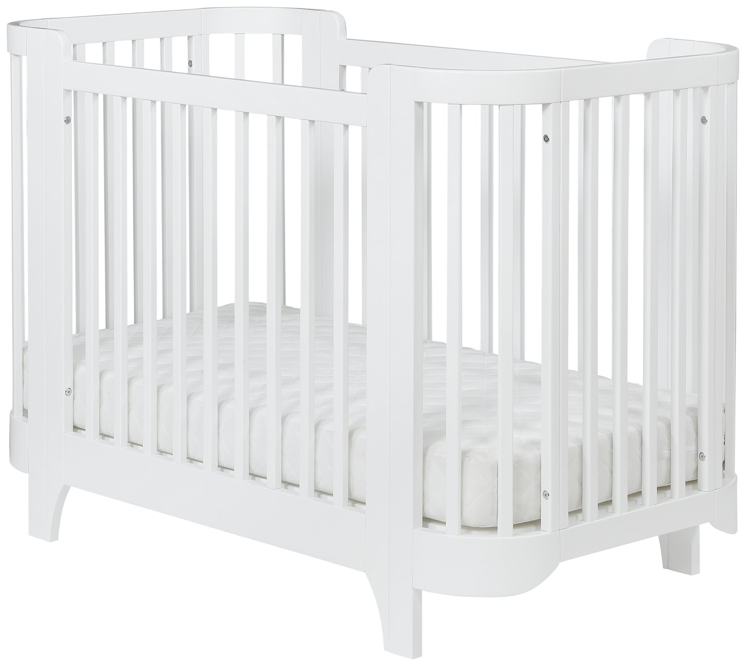 Kub Luna Cot And Mattress - White