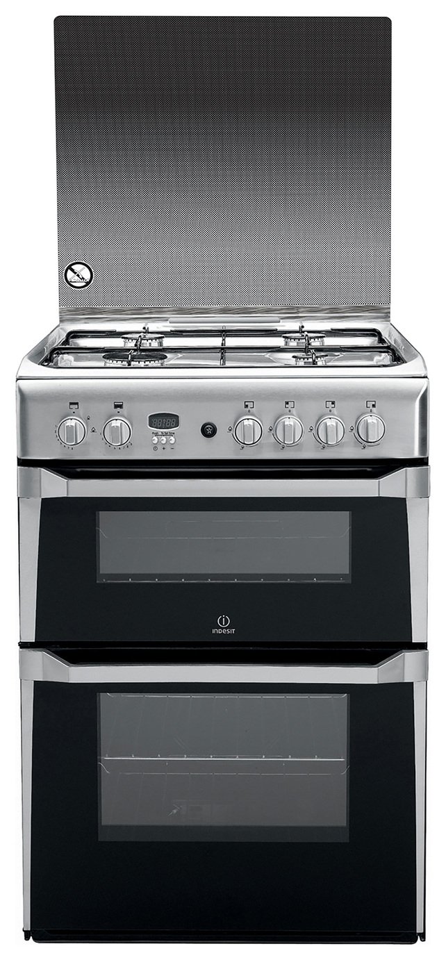 EAN 8007842750843 product image for Indesit ID60G2X Double Gas Cooker - S/Steel | upcitemdb.com