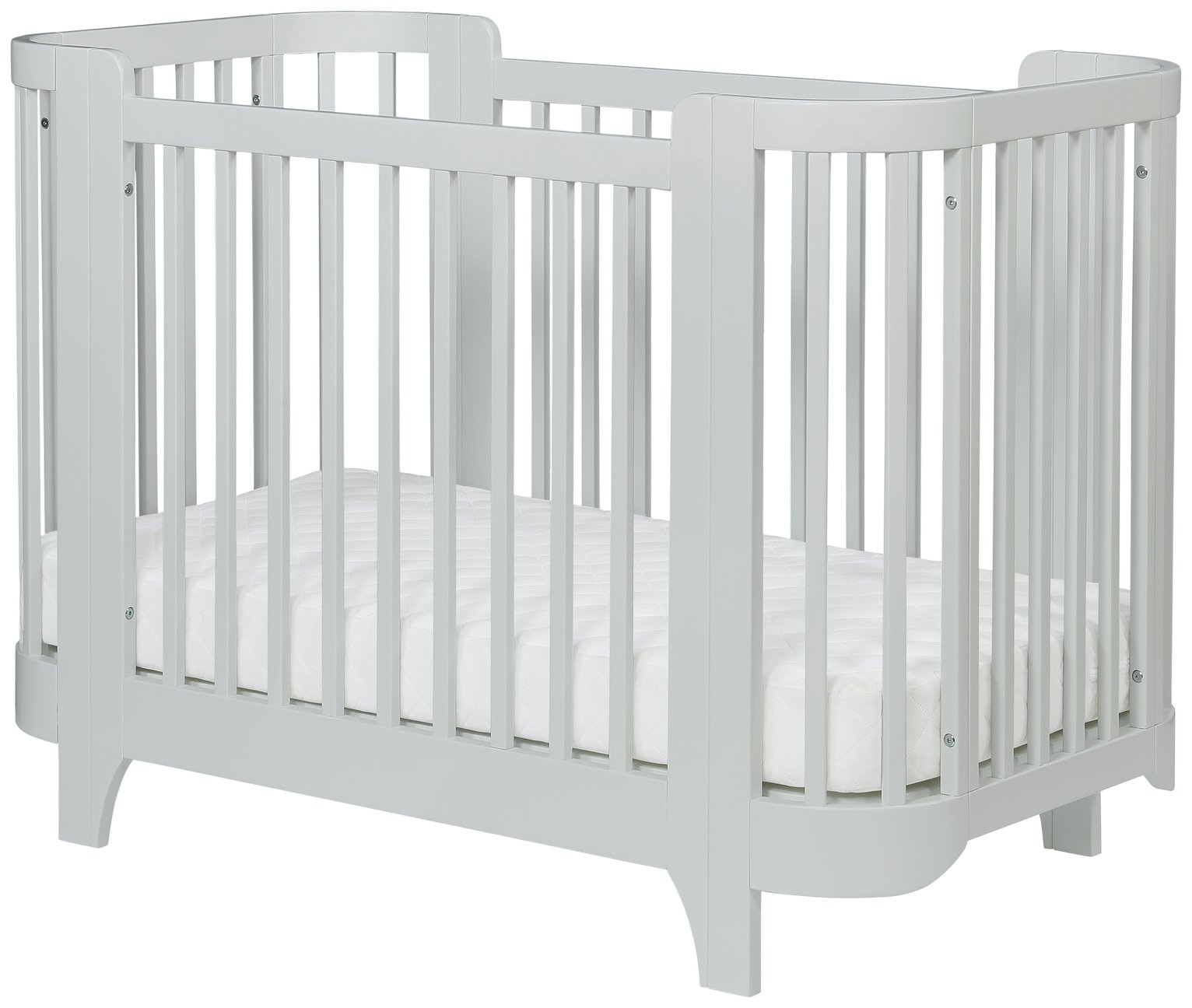 Kub Luna Cot And Mattress - Grey