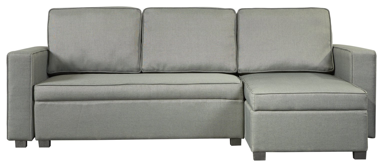 Argos Home Eddie Reversible Chaise Fabric Sofa Bed -Charcoal