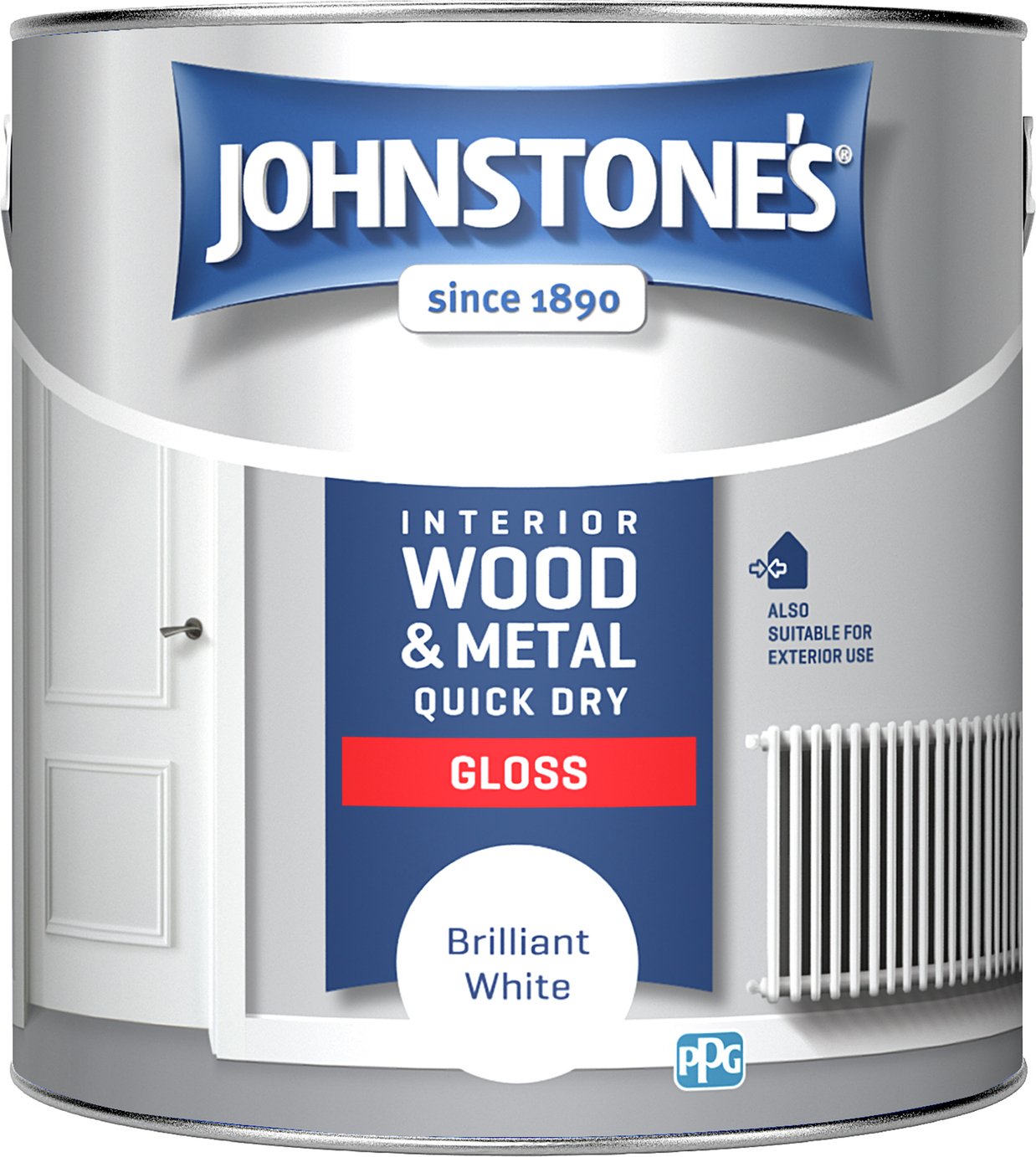 EAN 5010426772295 product image for Johnstone's Quick Dry Gloss Paint 2.5 Litre - White | upcitemdb.com