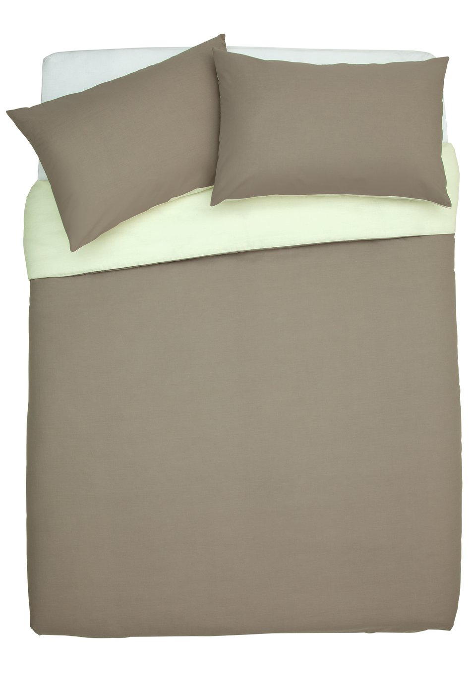 Argos Home Stone/ Cream Duvet Cover Set Double (8471404) Argos