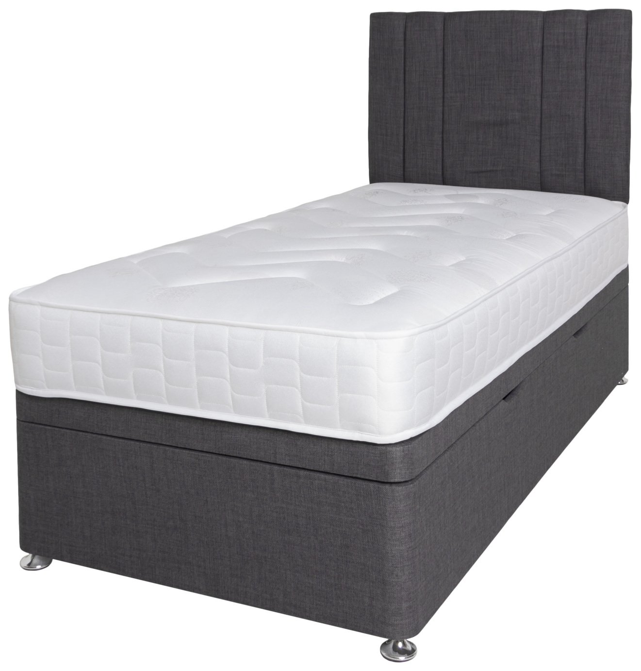 Airsprung Bosley Side Open Ottoman Single Divan & Headboard at Argos