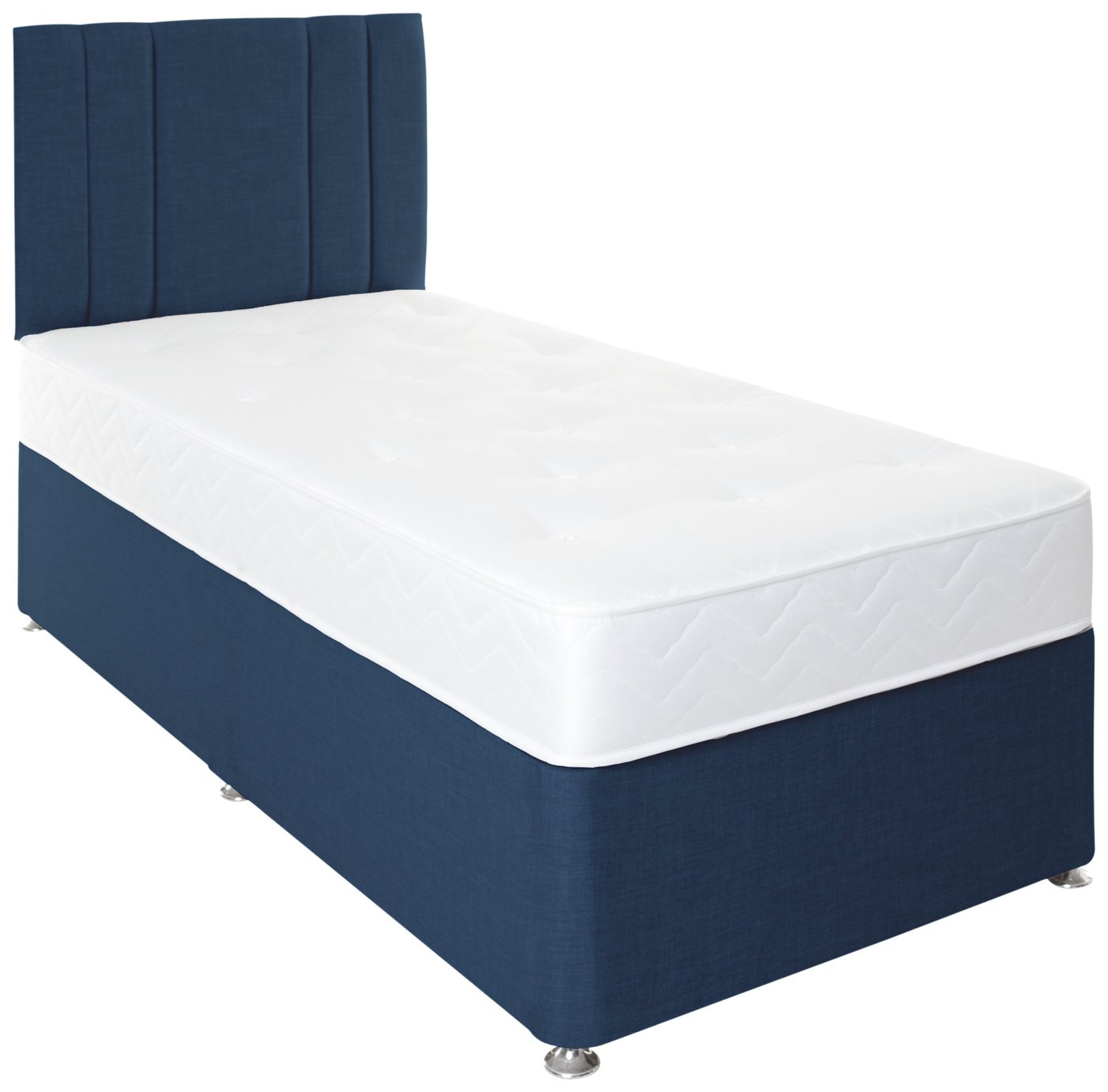 Airpsrung Henlow 1200 Pocket Divan Bed & Headboard - Blue at Argos