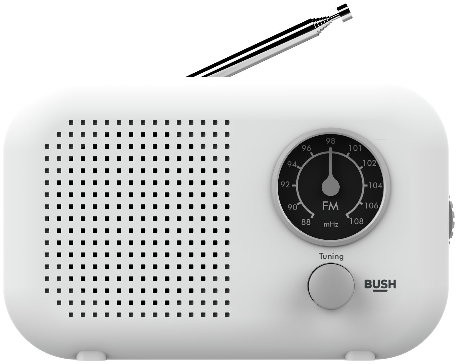 Bush Portable FM Radio - White 