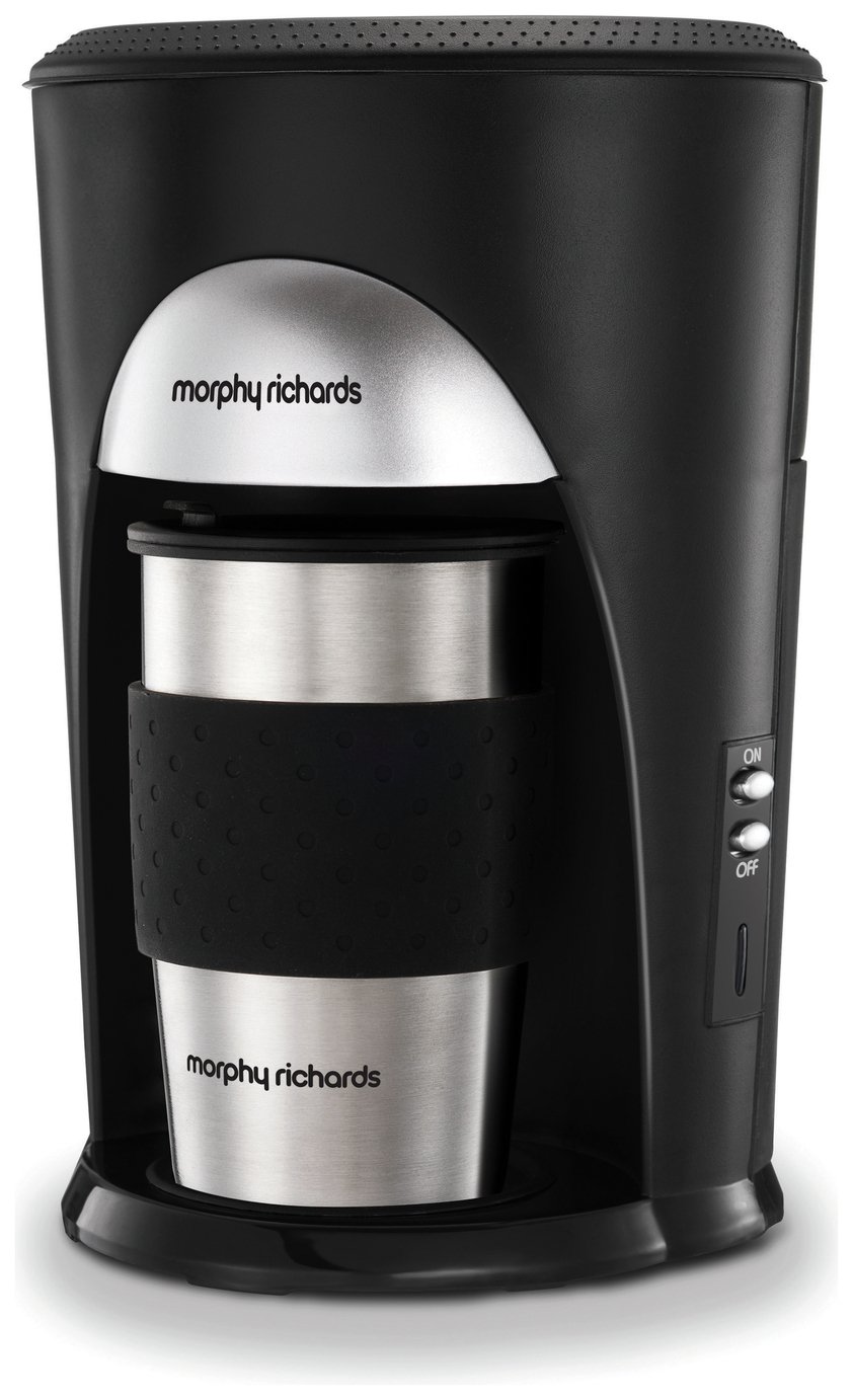 Morphy Richards On The Go Filter Coffee Machine With Thermal Travel Mug & Filter