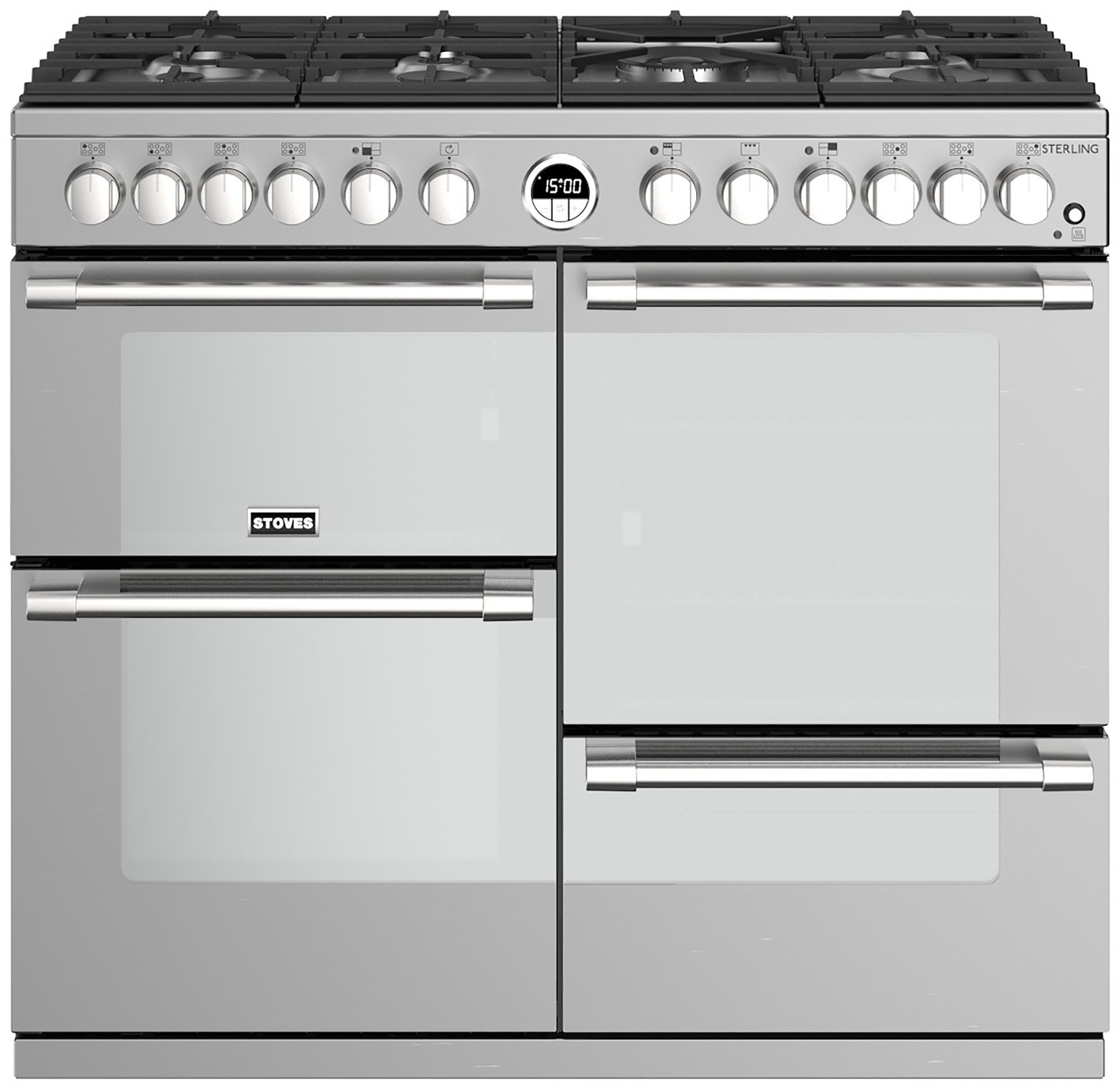 Stoves Sterling S1000DF Dual Fuel Range Cooker - S/Steel