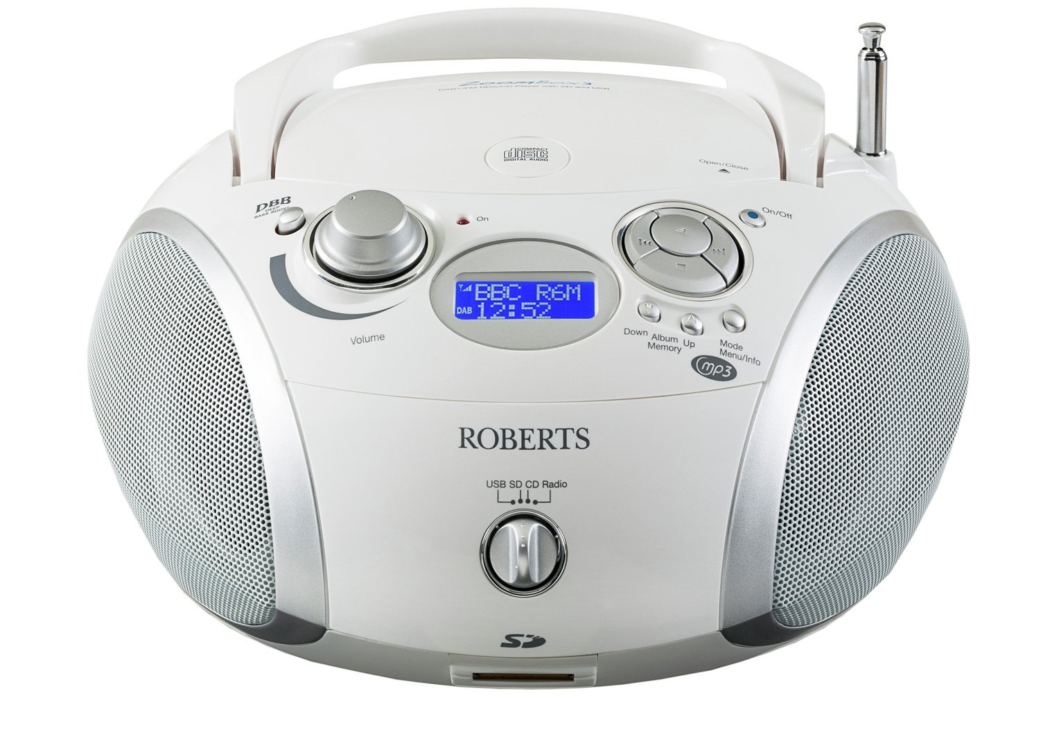 Roberts ZoomBox 3 Boombox - White 