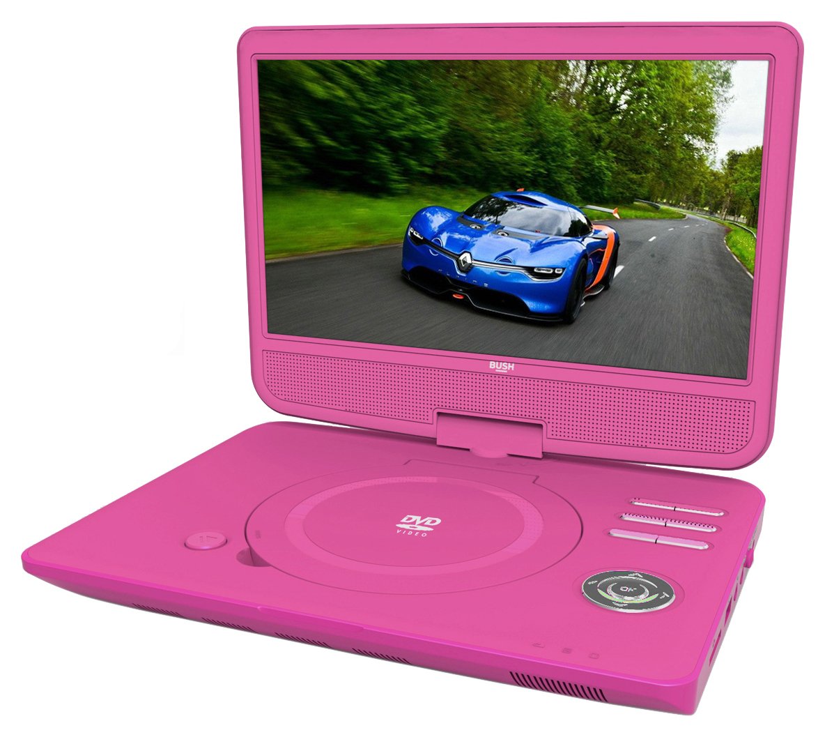 Bush 10 Inch Portable In - Car DVD Player - Pink 