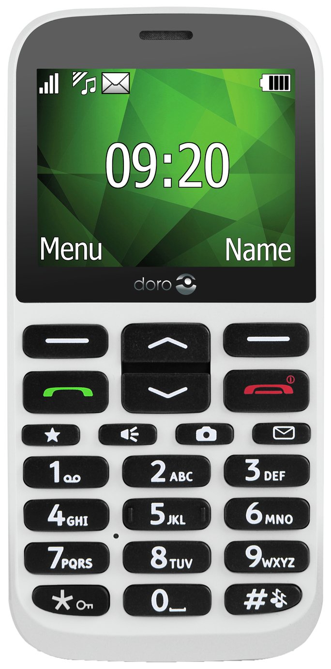 SIM Free Doro 1370 Mobile Phone - White 