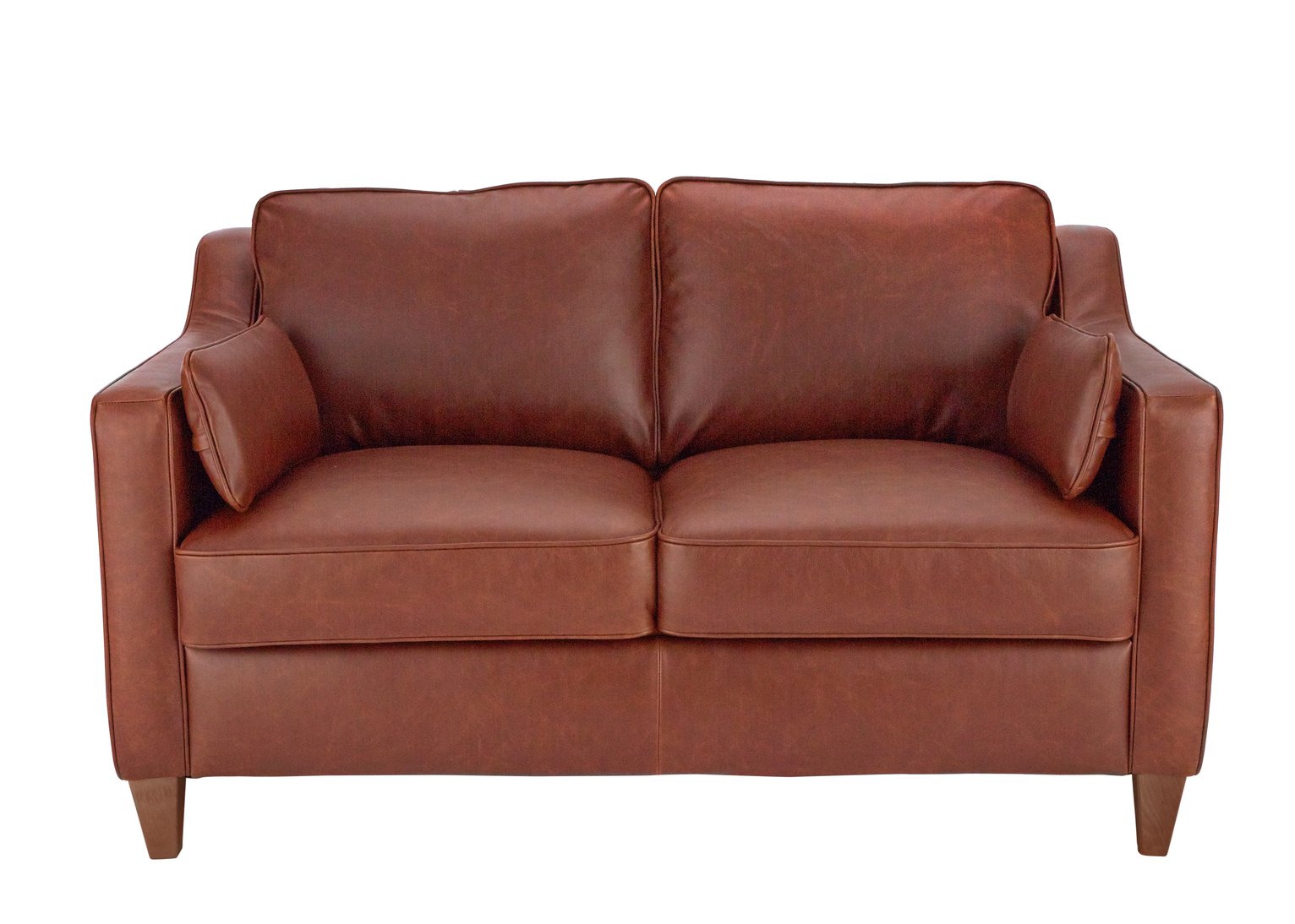 Argos Home Drury Lane 2 Seater Leather Sofa Tan 8814085