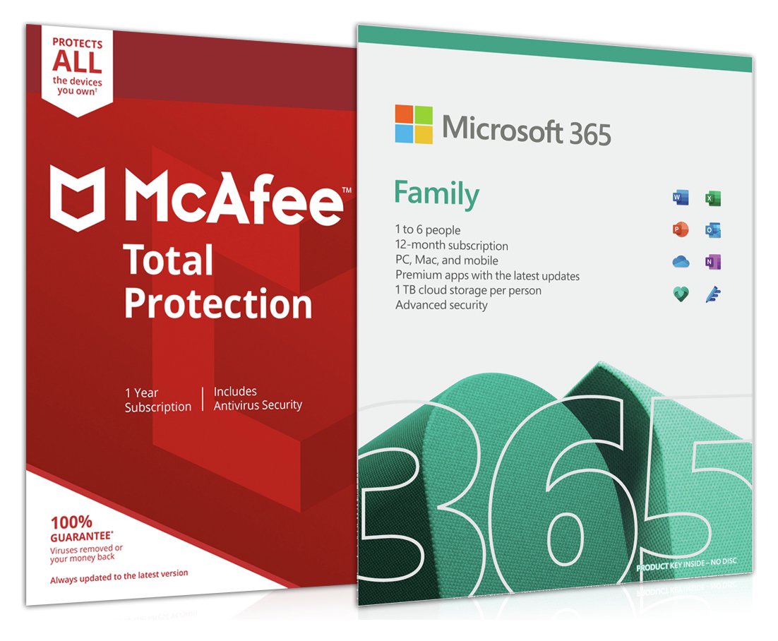 Microsoft Office 365 Home & McAfee Total Protection 6 Device 