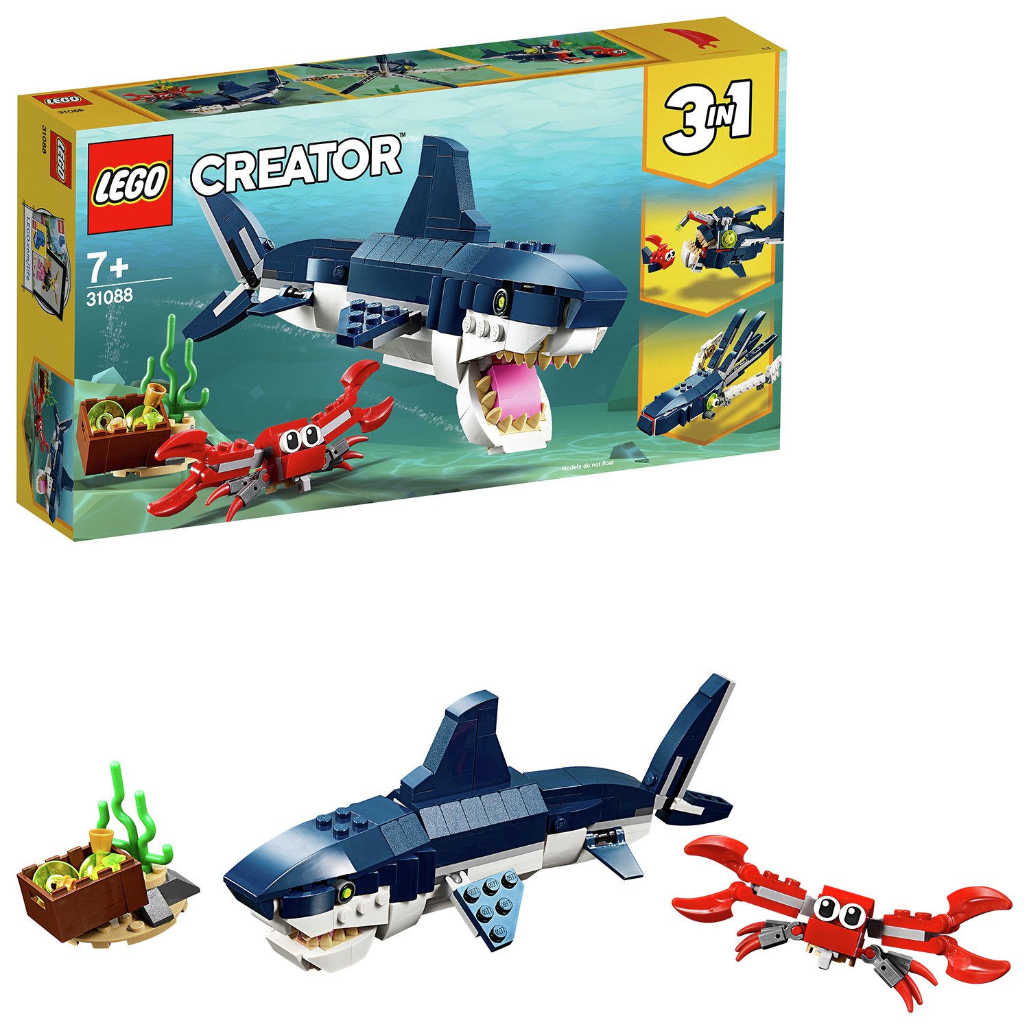 LEGO Creator Deep Sea Creatures Toy Shark Playset - 31088 