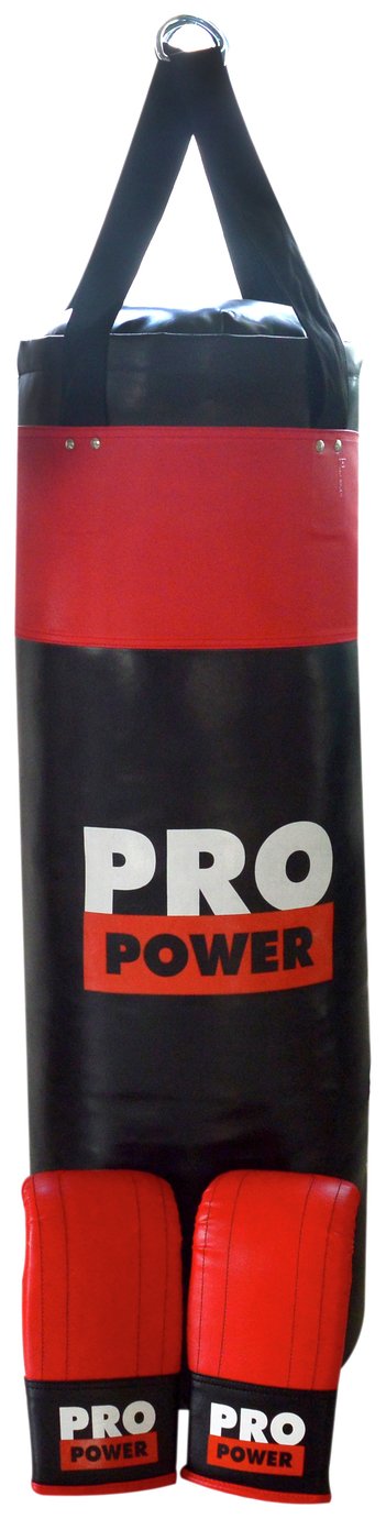Pro Power 4ft Punch Bag with Boxing Gloves